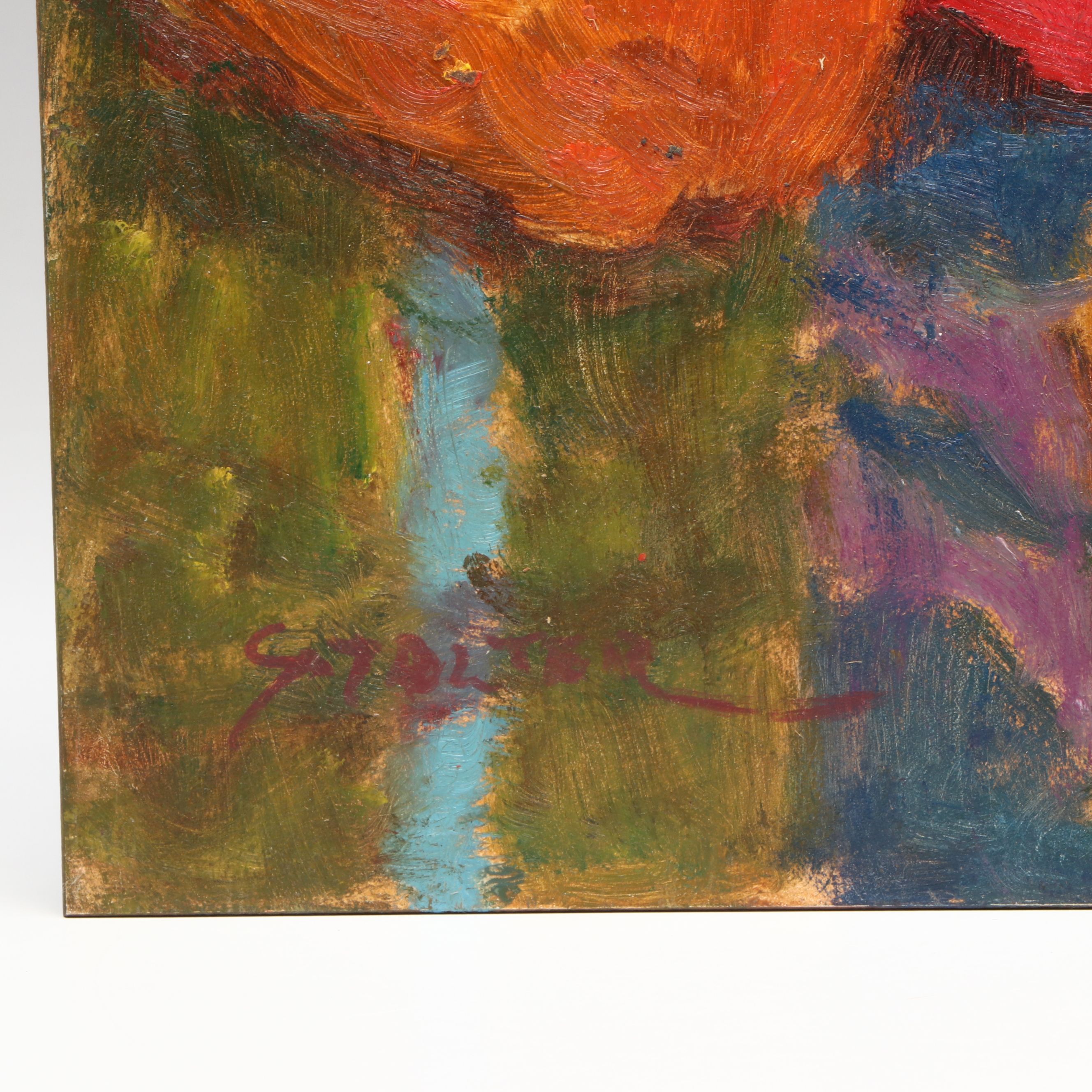 Richard Stalter Still Life Oil Painting of Peppers