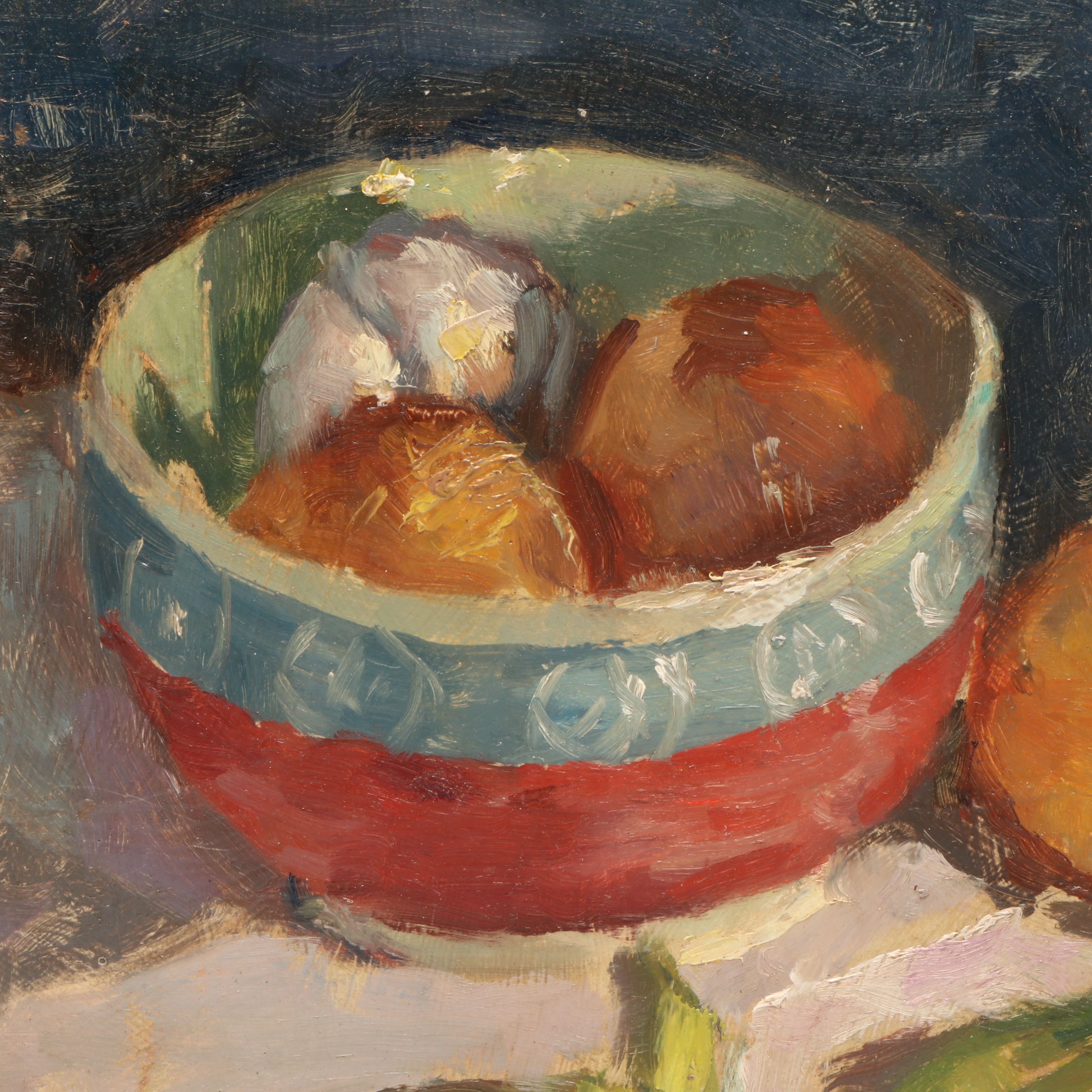 Richard Stalter Fruit Bowl Still Life Oil Painting