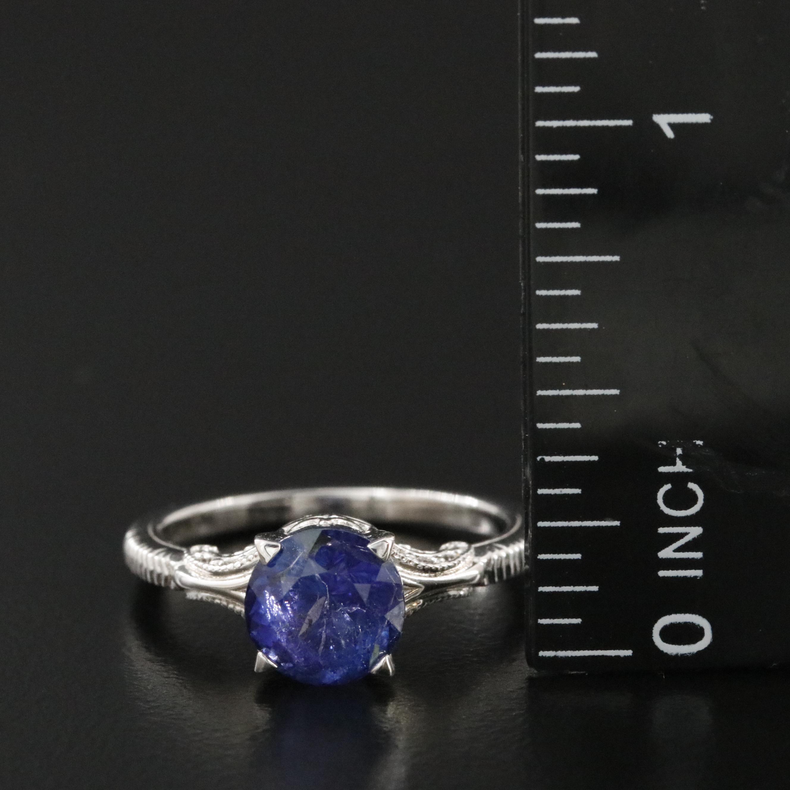 Oscar Friedman Sterling Tanzanite Ring