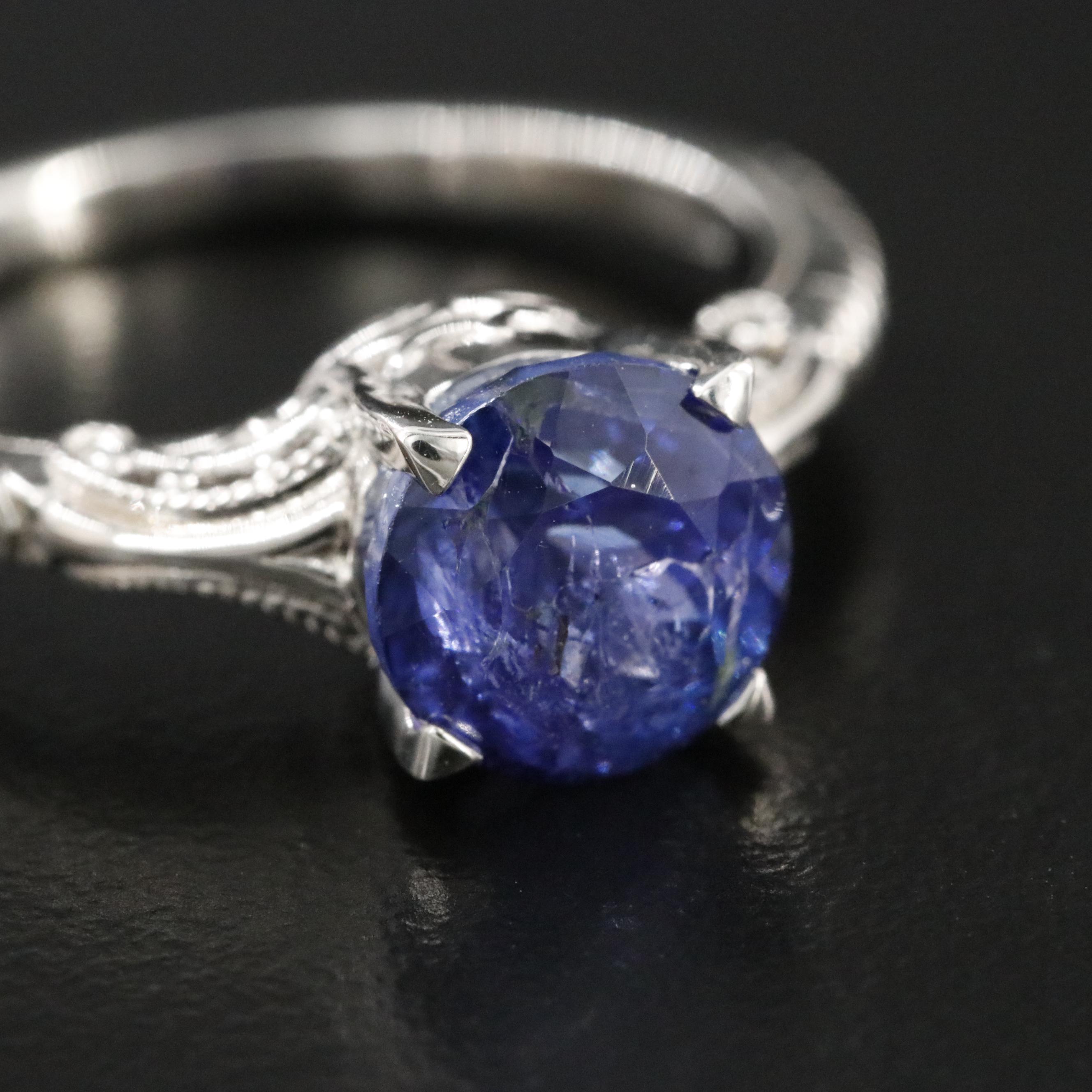 Oscar Friedman Sterling Tanzanite Ring