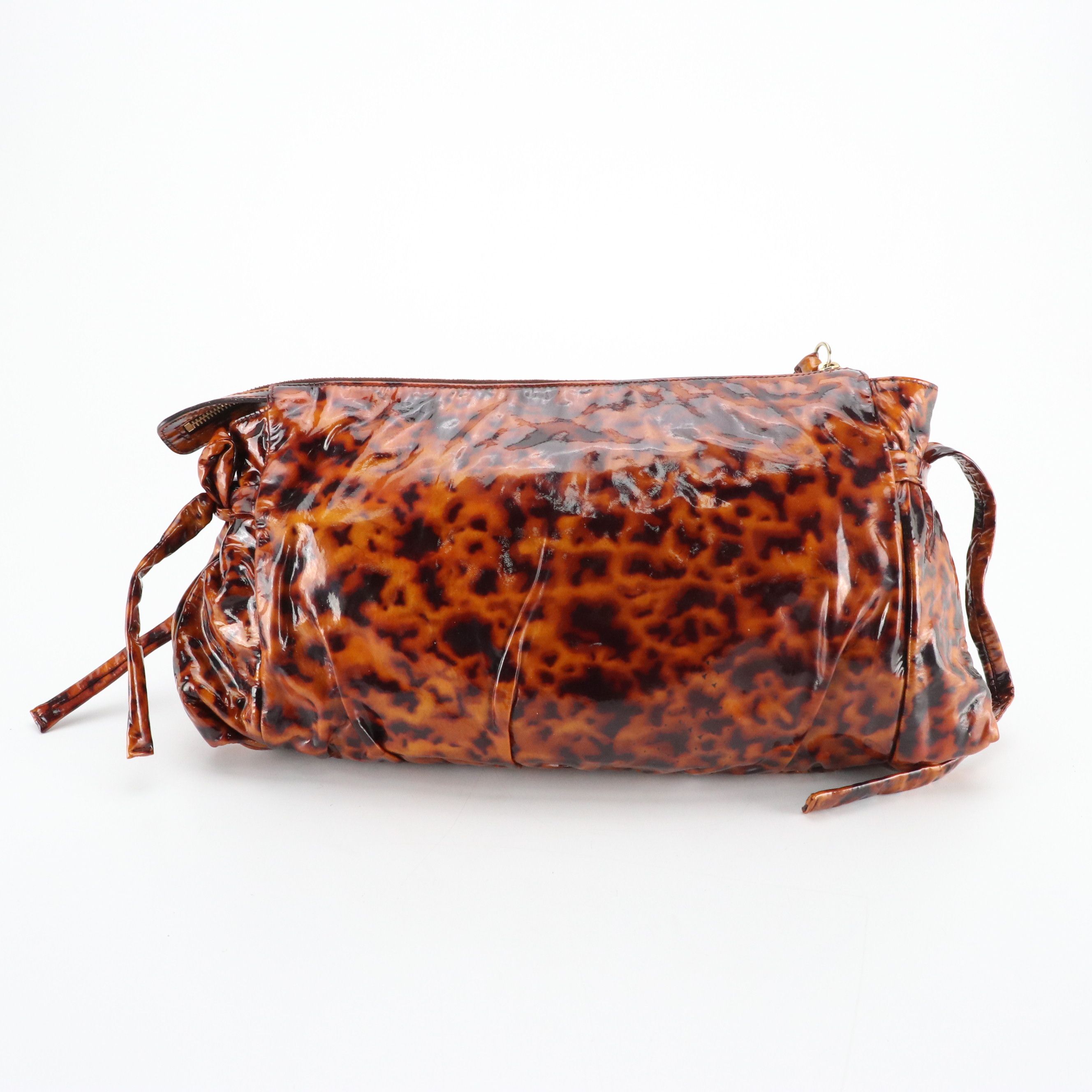 Gucci Hysteria Clutch in Tortoise Shell Patent Leather