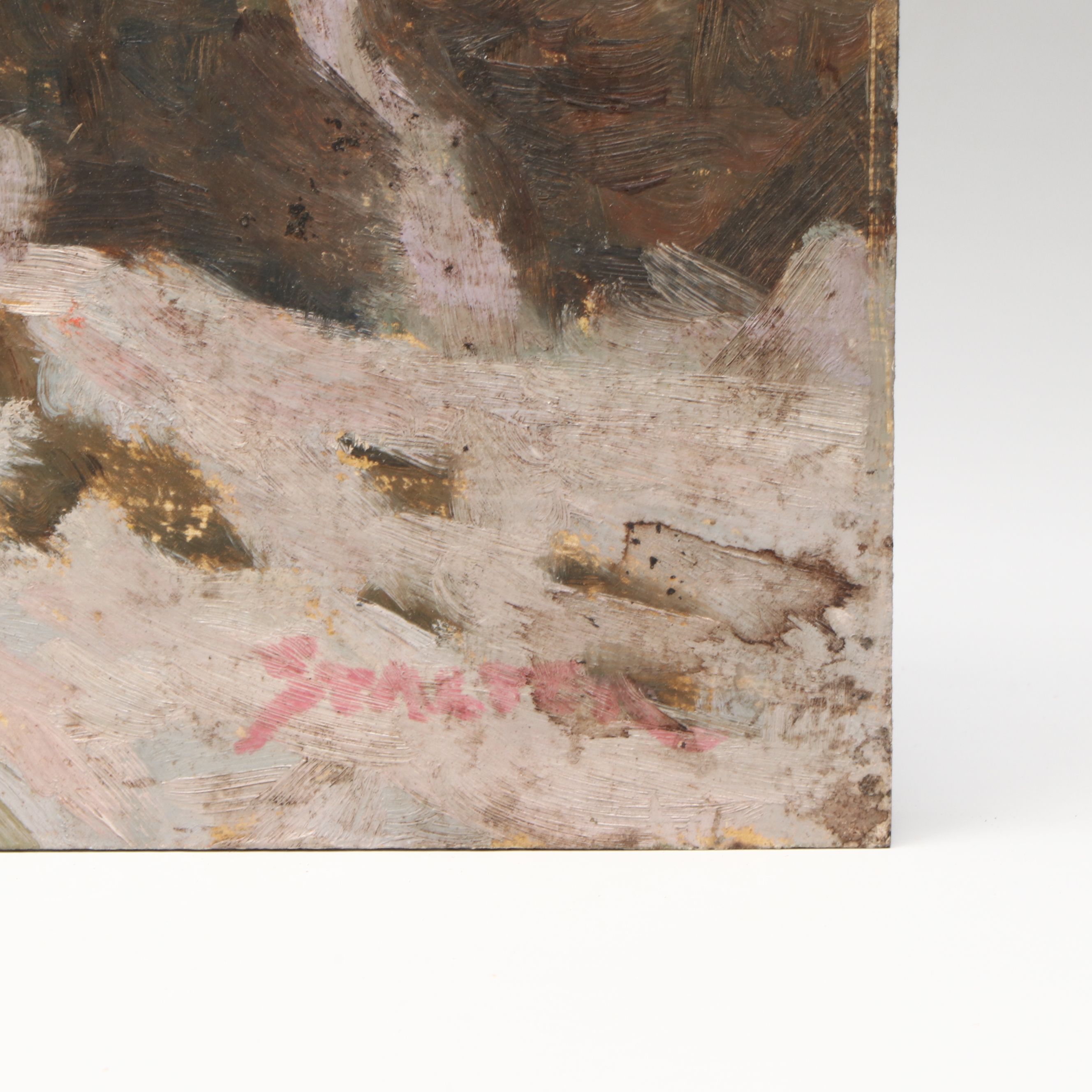 Richard Stalter Plein Air Winter Landscape Oil Painting