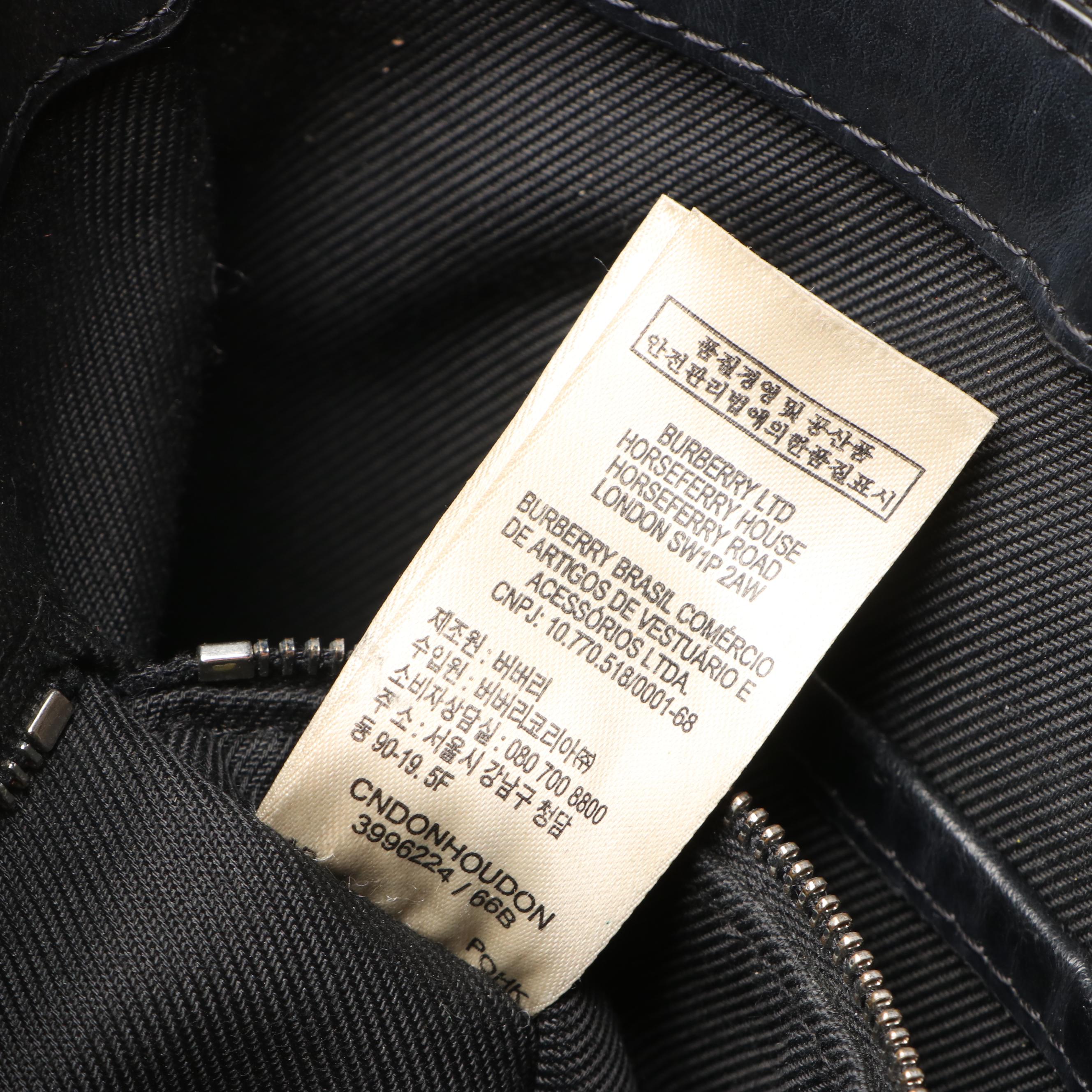 Burberry Messenger Bag in Black and Navy Coated Canvas