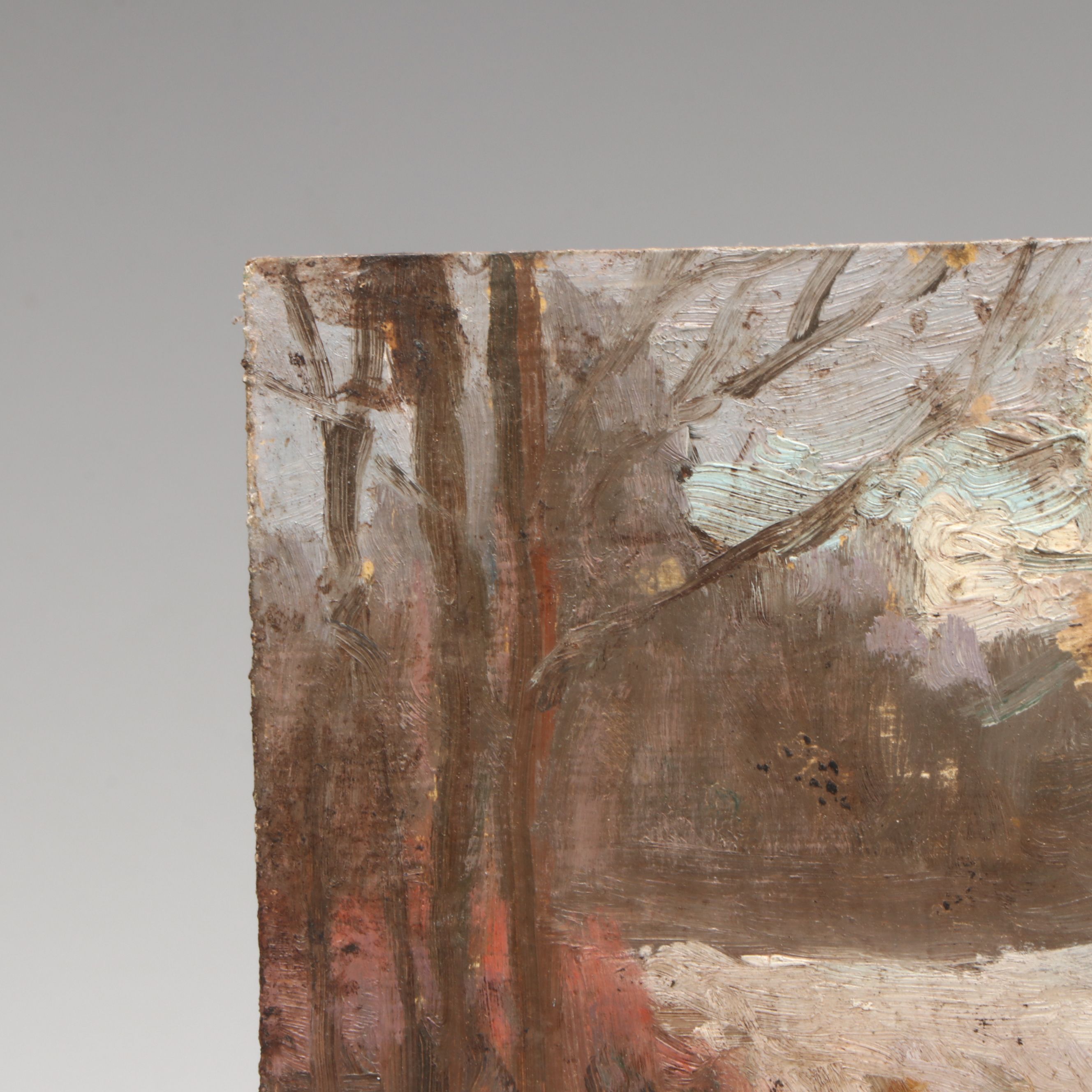 Richard Stalter Plein Air Winter Landscape Oil Painting