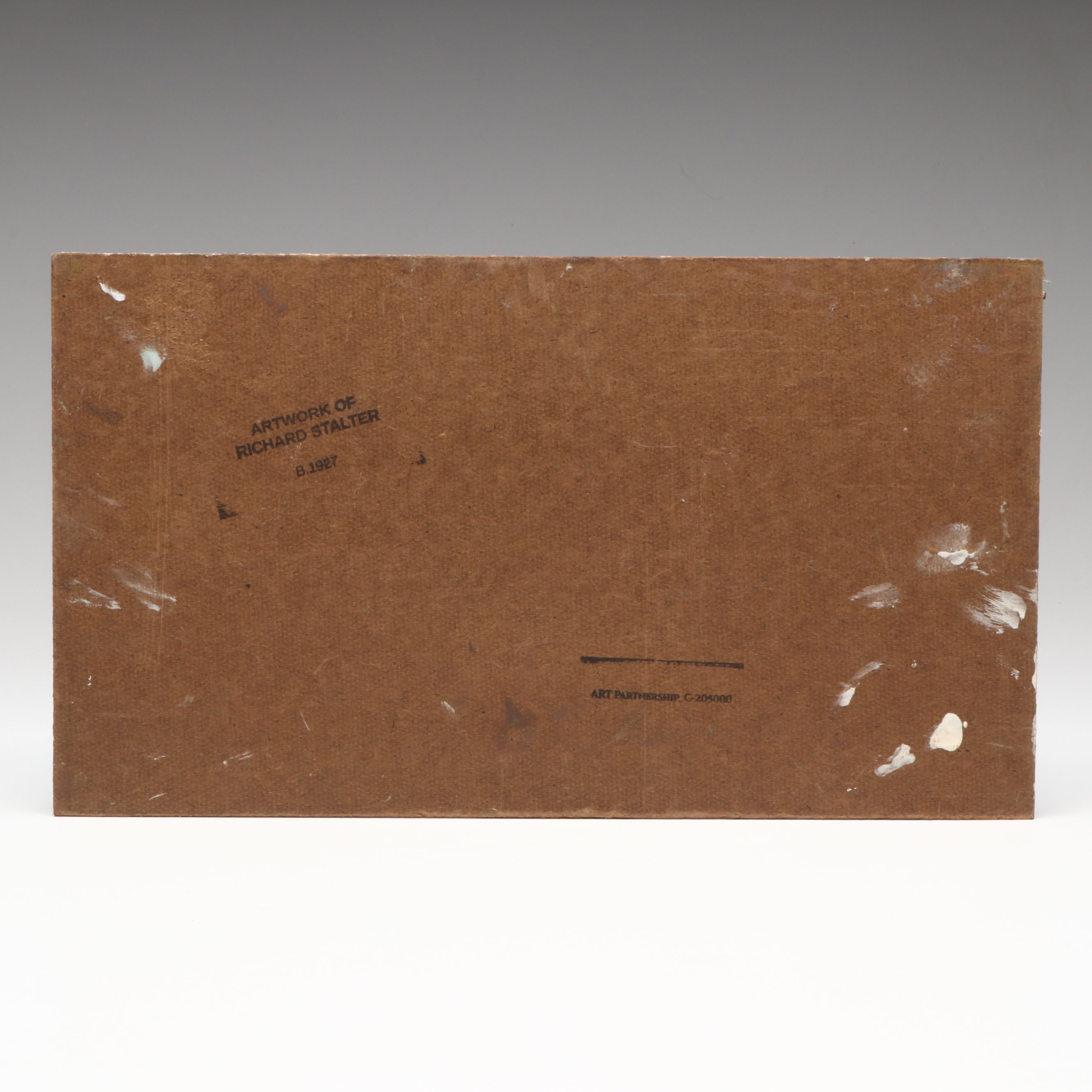 Richard Stalter Plein Air Winter Landscape Oil Painting