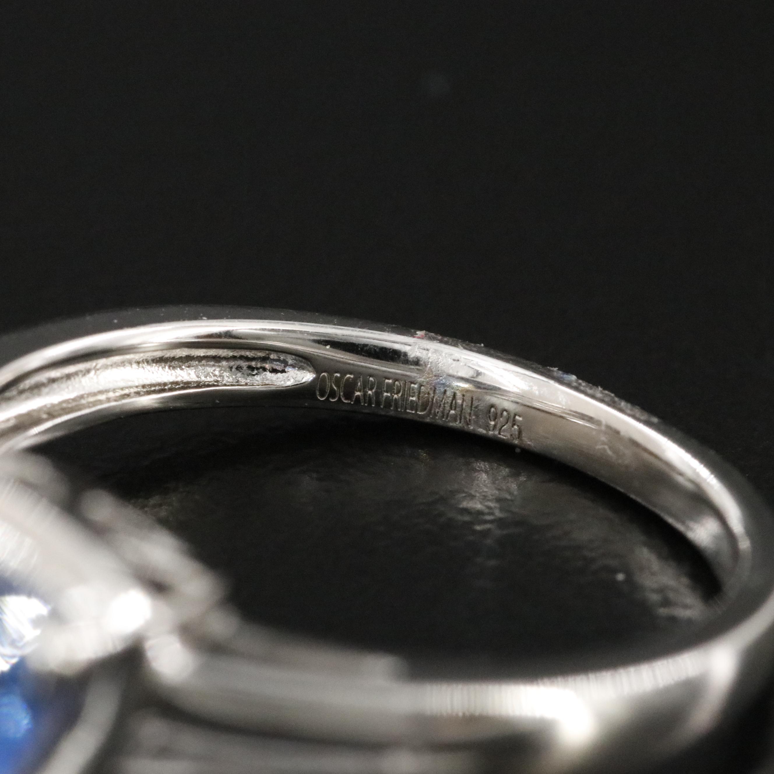 Oscar Friedman Sterling Tanzanite Ring
