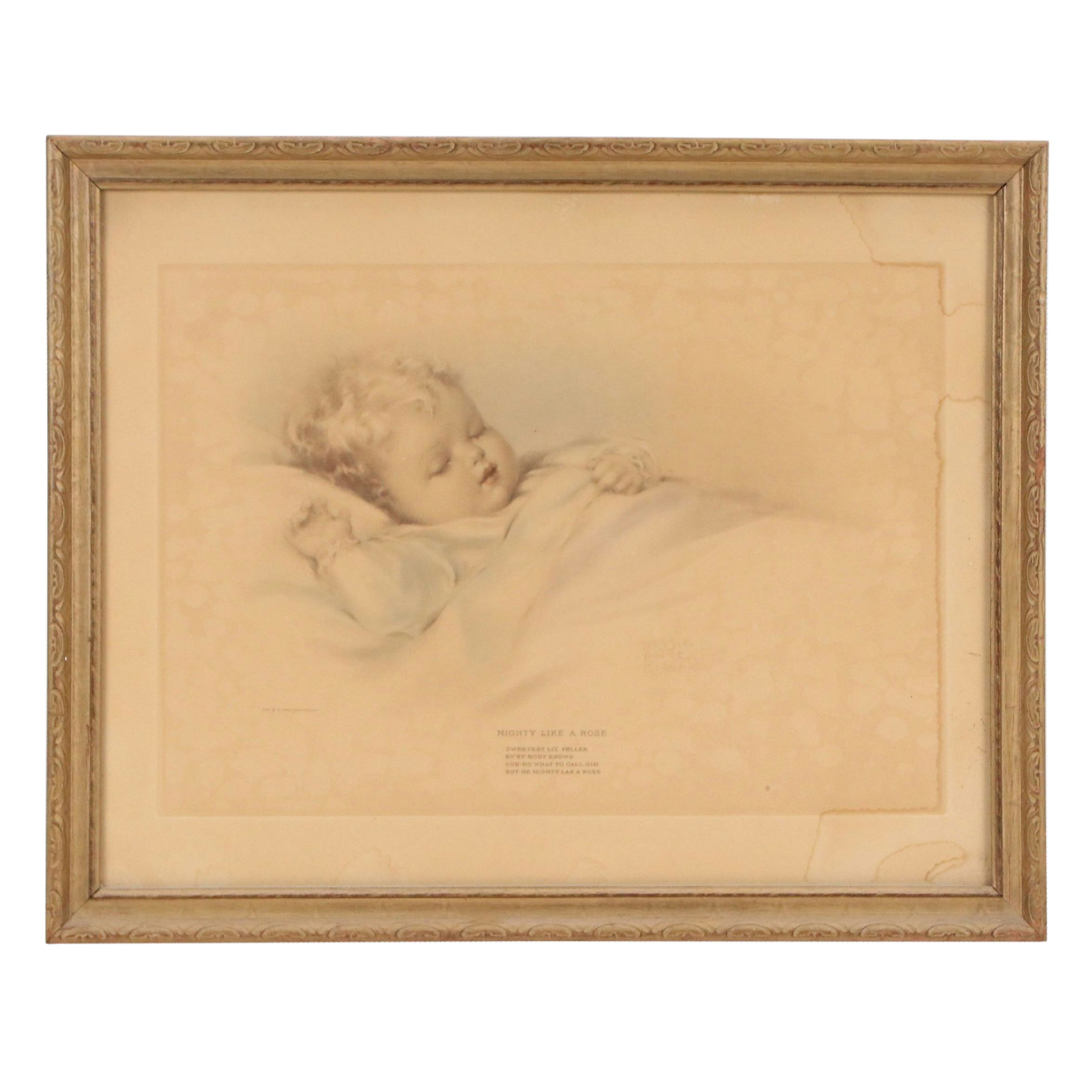 Photogravure After Bessie Pease Gutmann "Mighty Like a Rose"