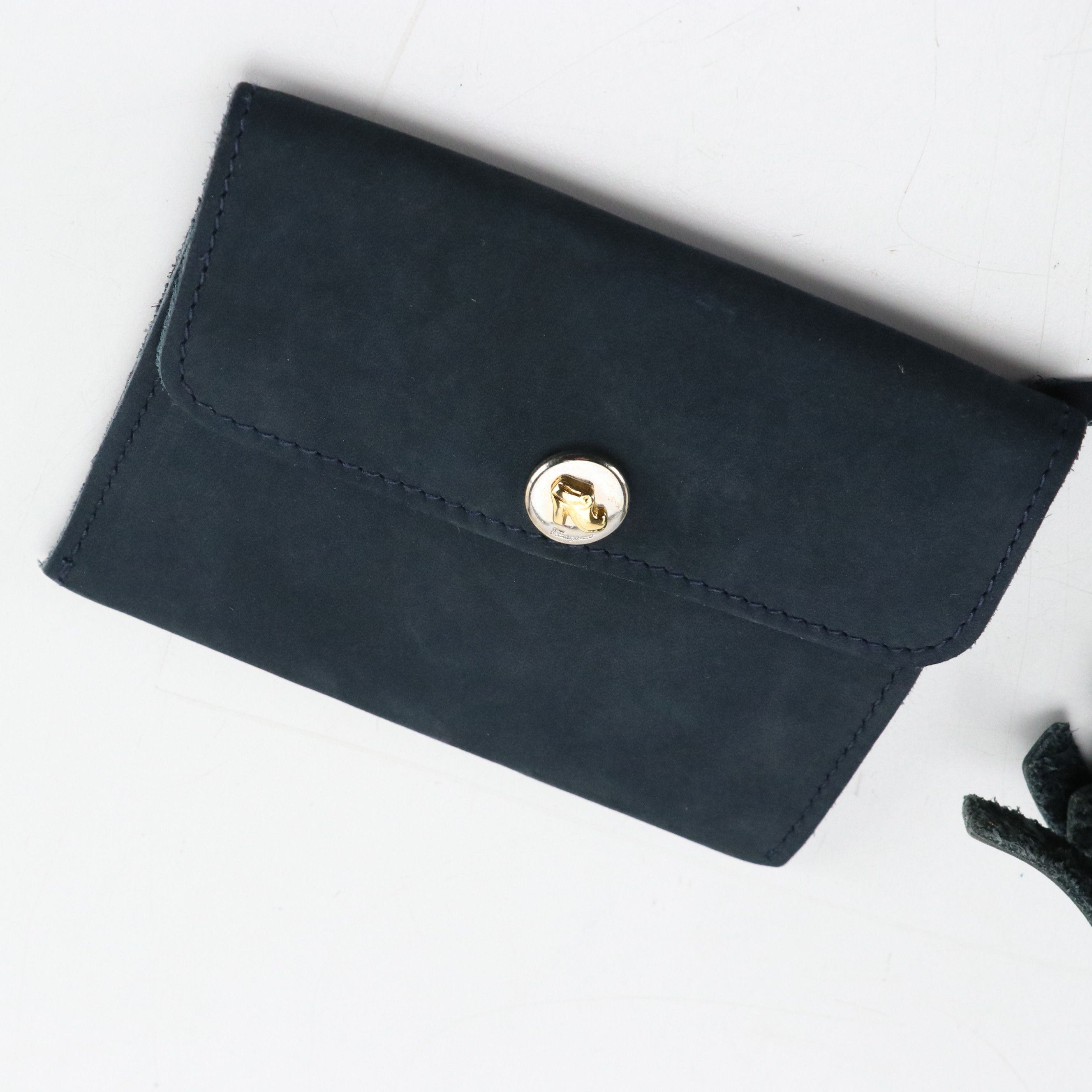 Salvatore Ferragamo Fringe-Top Tote Bag in Deep Blue Nubuck Suede