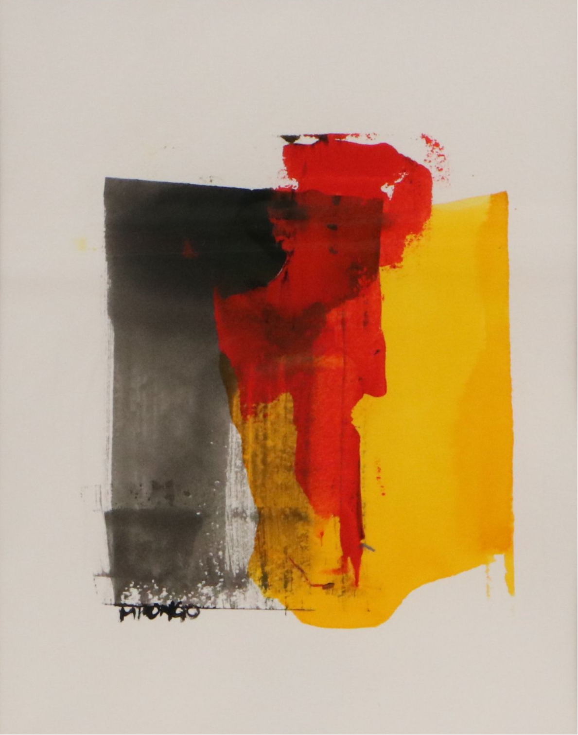 Milagros Pongo Abstract Mixed Media Painting, 21st Century