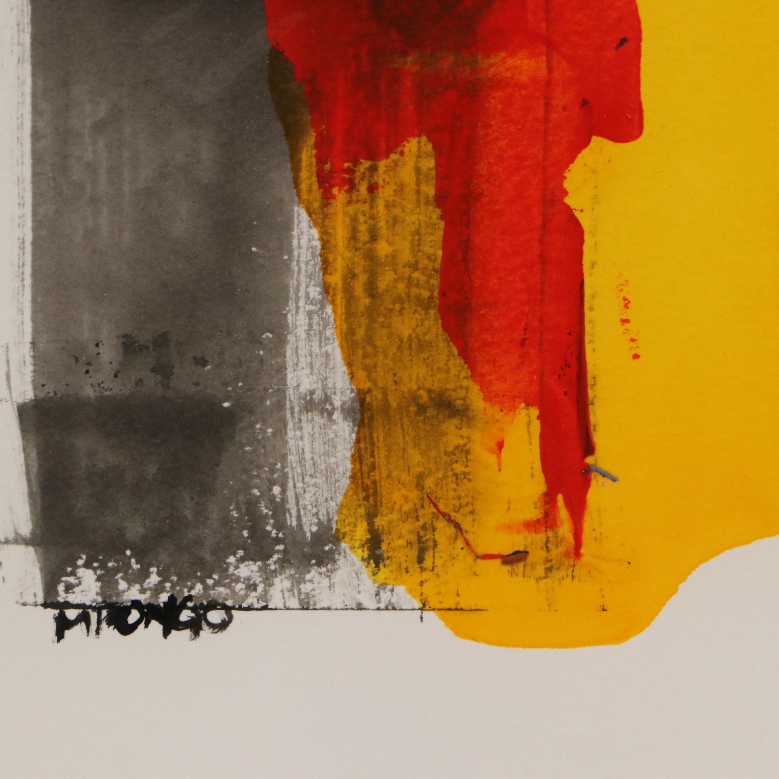 Milagros Pongo Abstract Mixed Media Painting, 21st Century