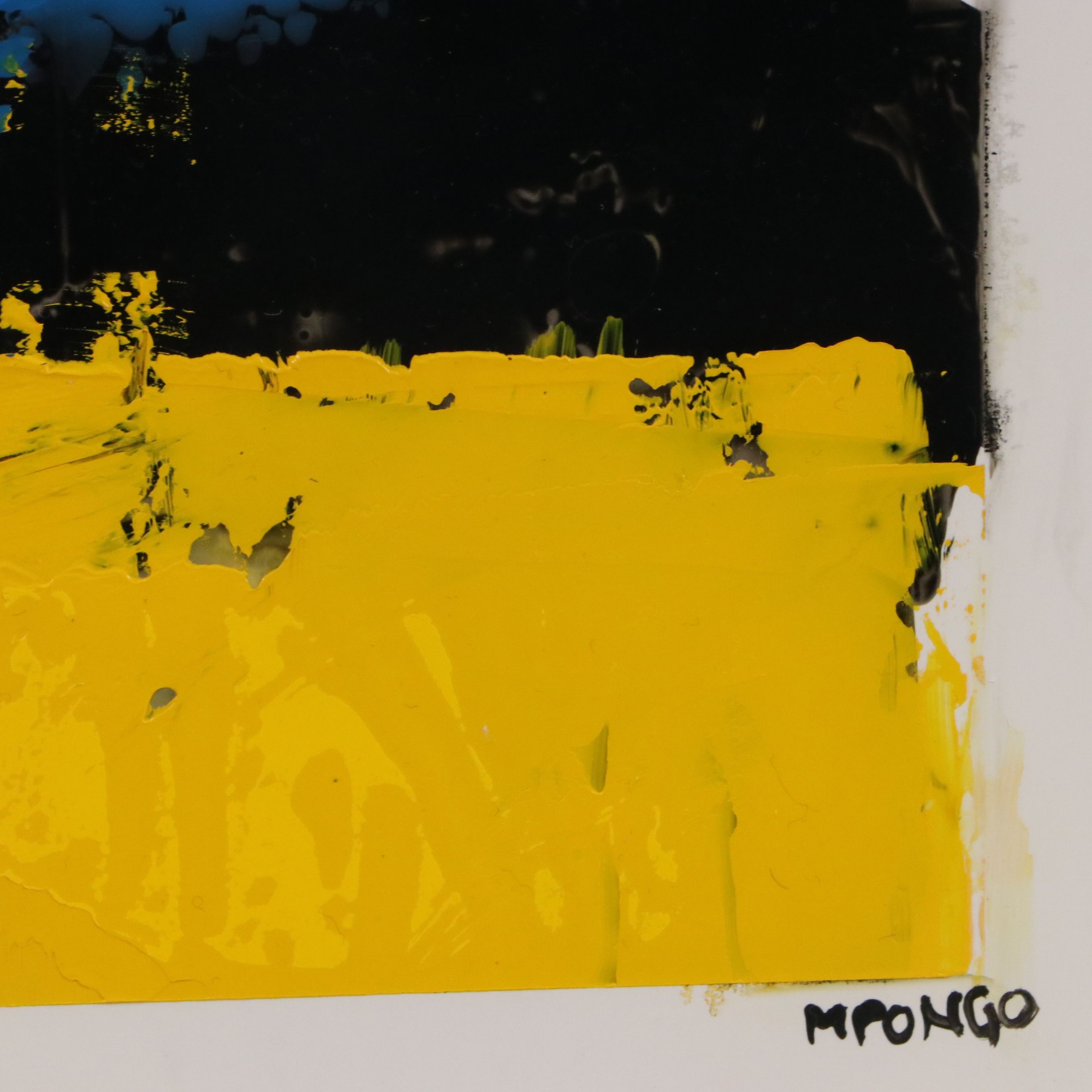 Milagros Pongo Abstract Mixed Media Painting, 21st Century