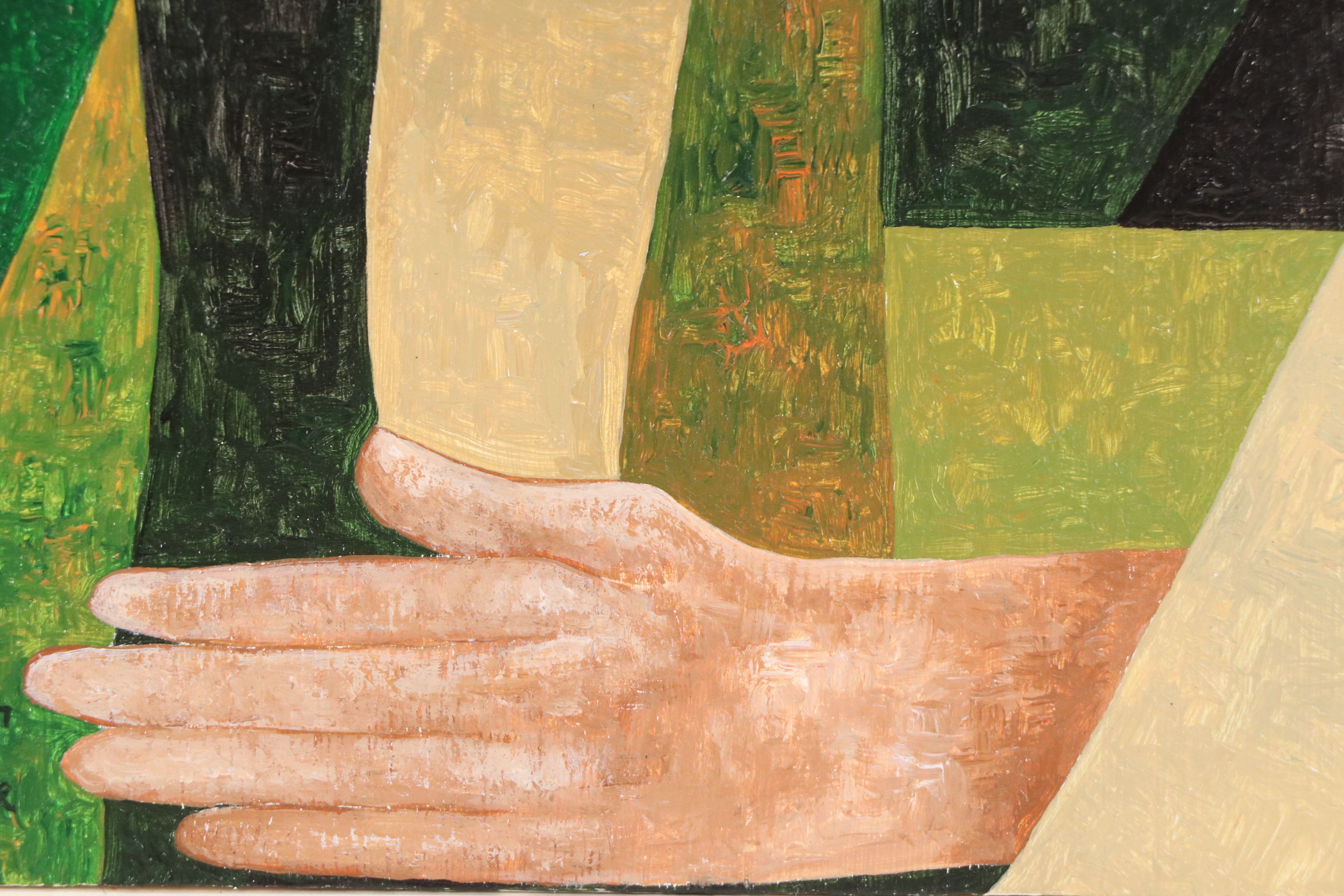 Joseph Ray York Anthropomorphic Oil Painting "Strange Bird #54," 2019