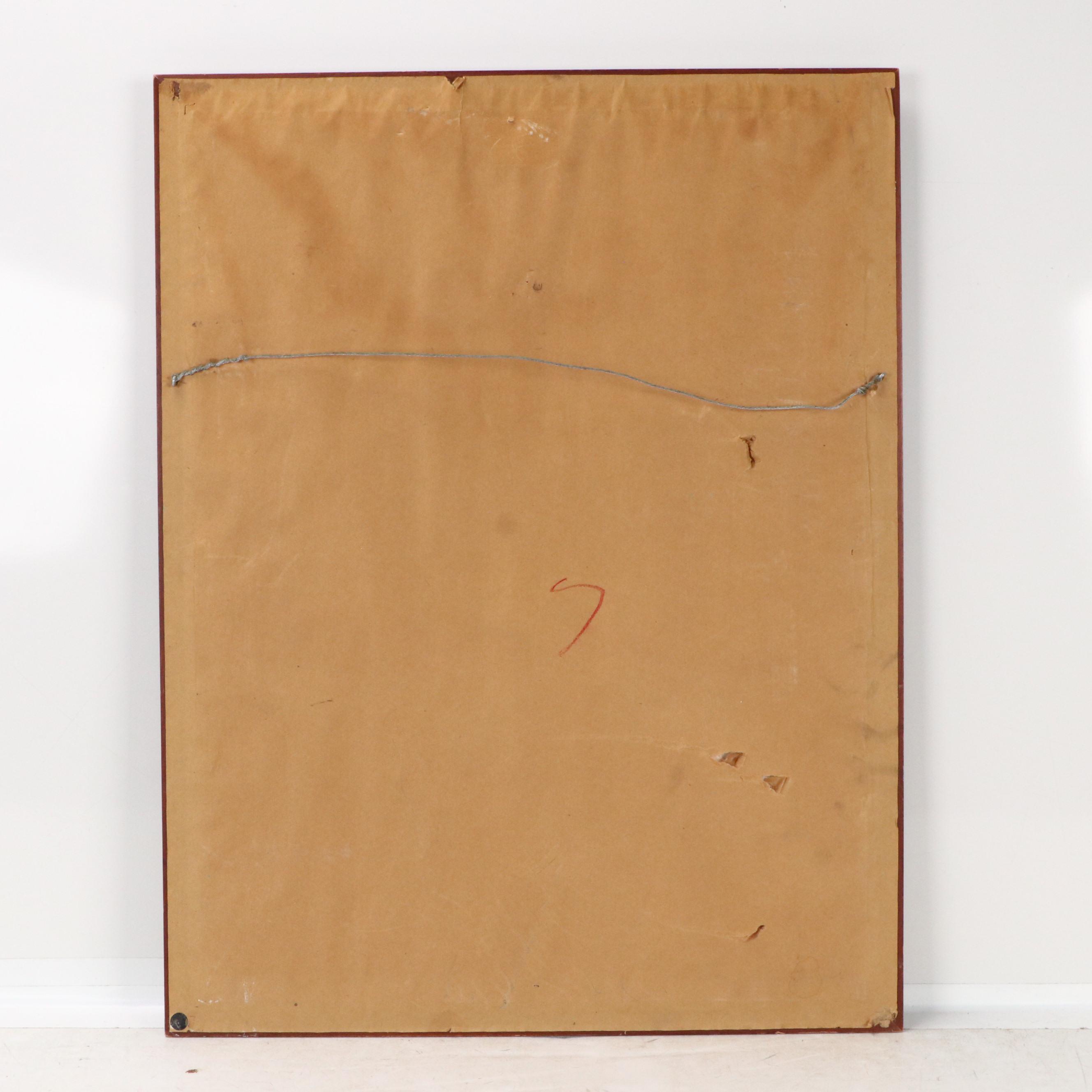 Portrait Chalk Pastel Drawing of Child, Late 20th Century