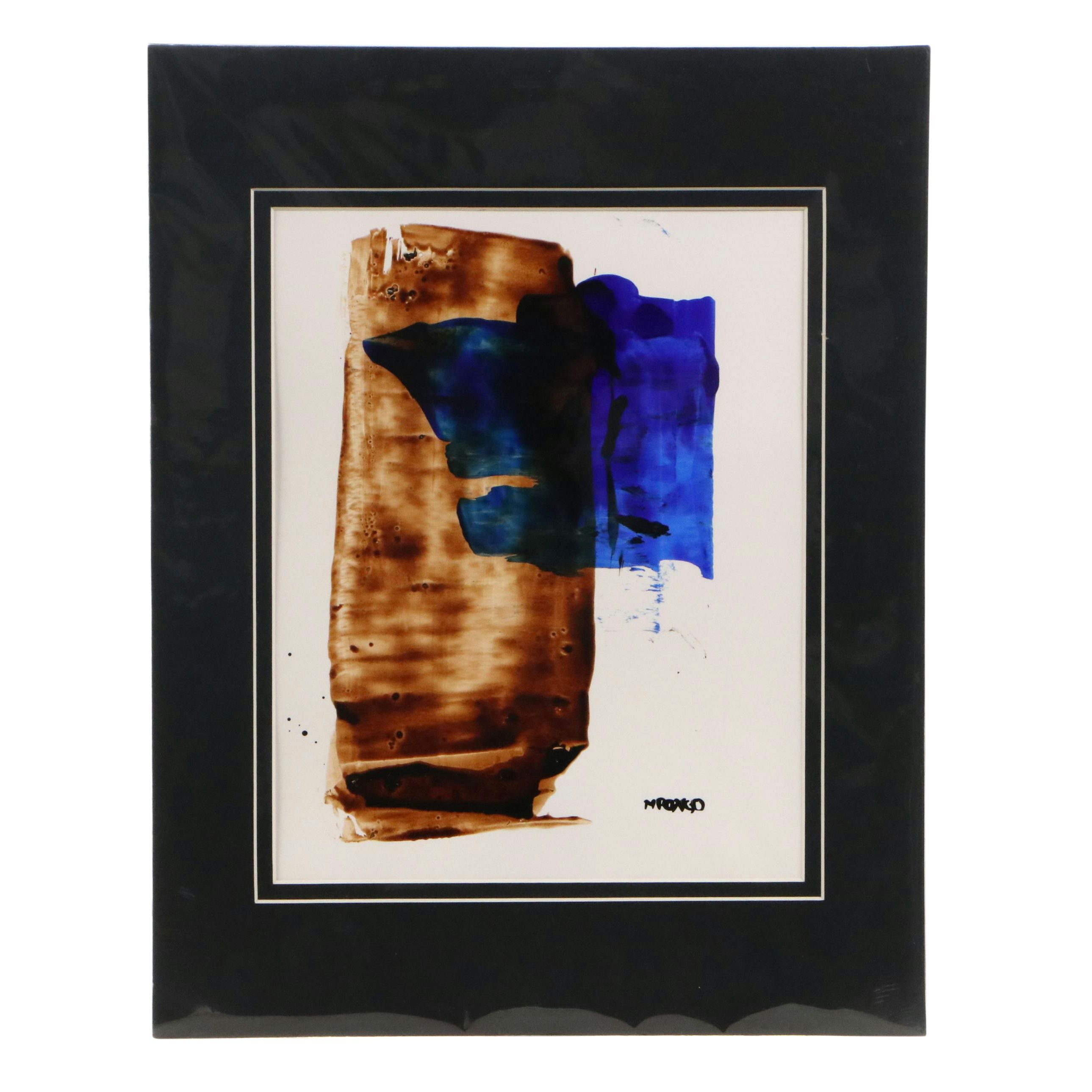 Milagros Pongo Abstract Mixed Media Painting, 21st Century