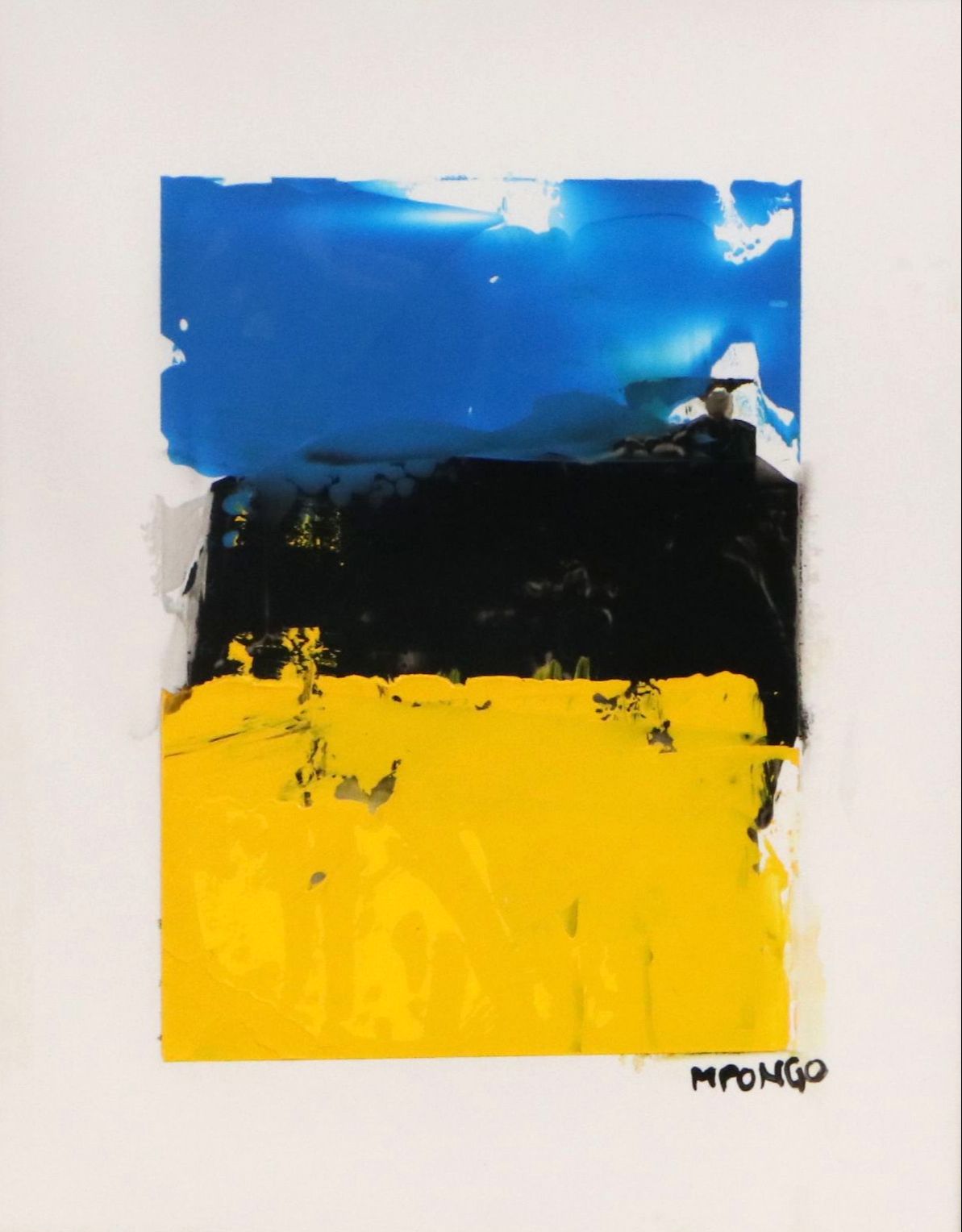 Milagros Pongo Abstract Mixed Media Painting, 21st Century