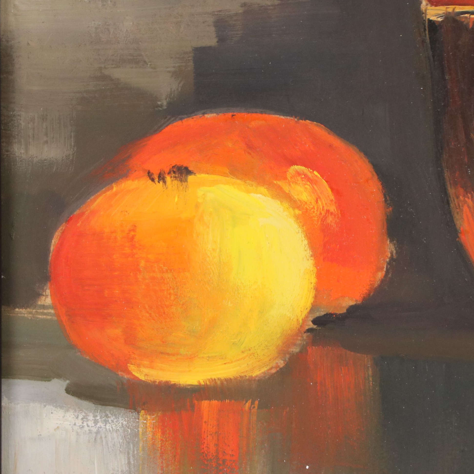 Natalia Demenko Fruit Still Life Oil Painting with Cups, 21st Century