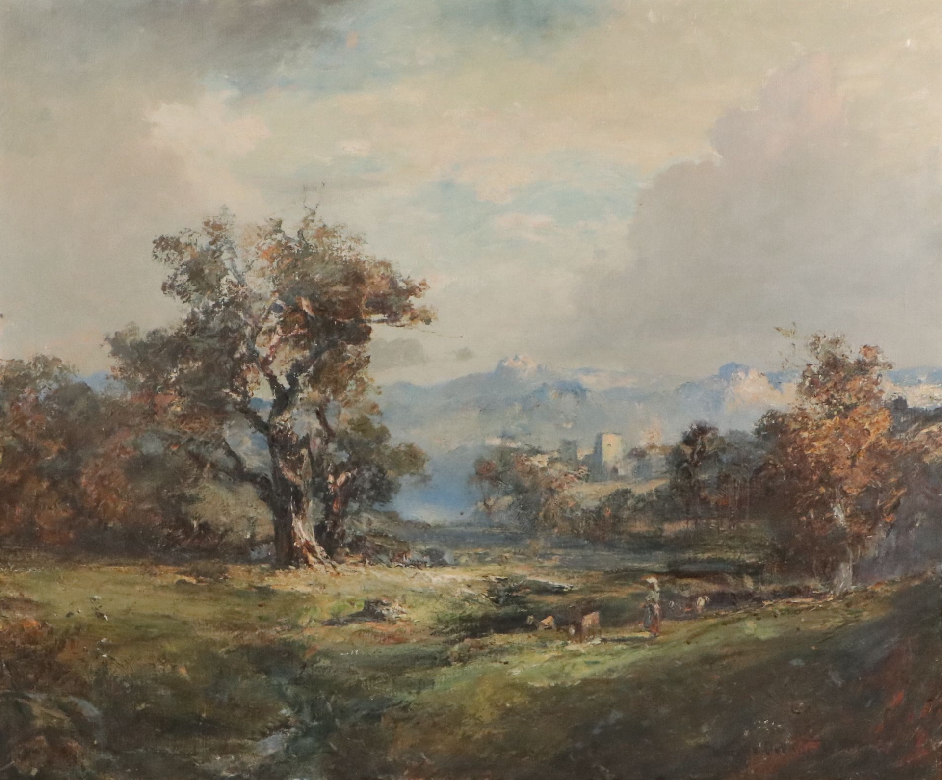 Douglas Arthur Teed Romantic Landscape Oil Painting, Late 19th/Early 20th C.