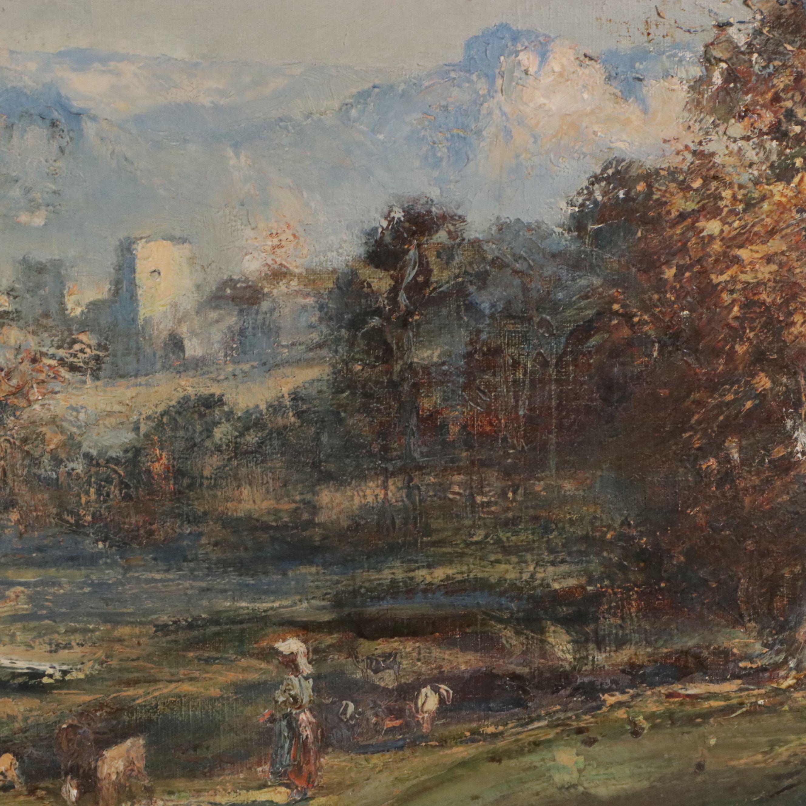 Douglas Arthur Teed Romantic Landscape Oil Painting, Late 19th/Early 20th C.