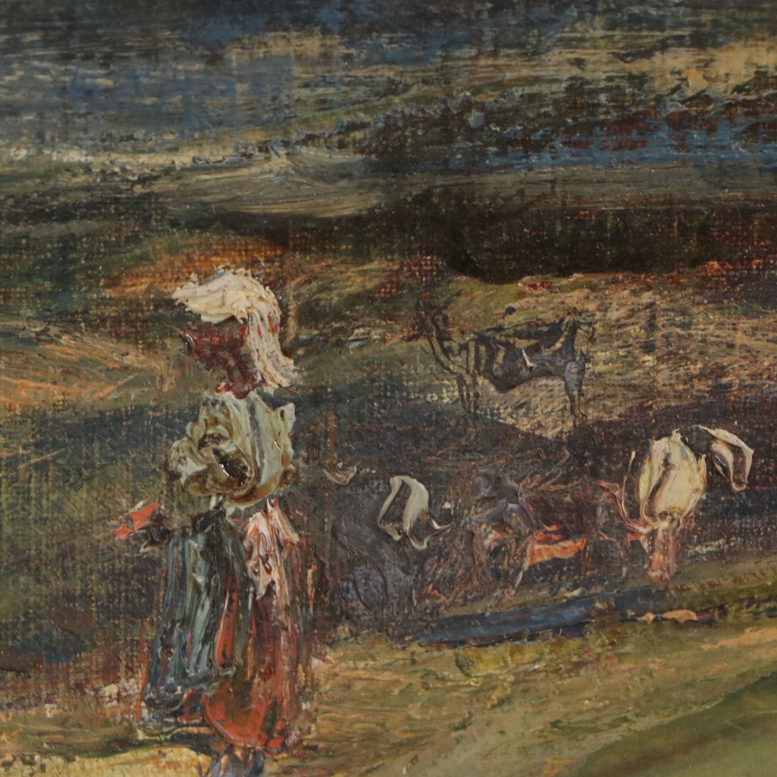 Douglas Arthur Teed Romantic Landscape Oil Painting, Late 19th/Early 20th C.