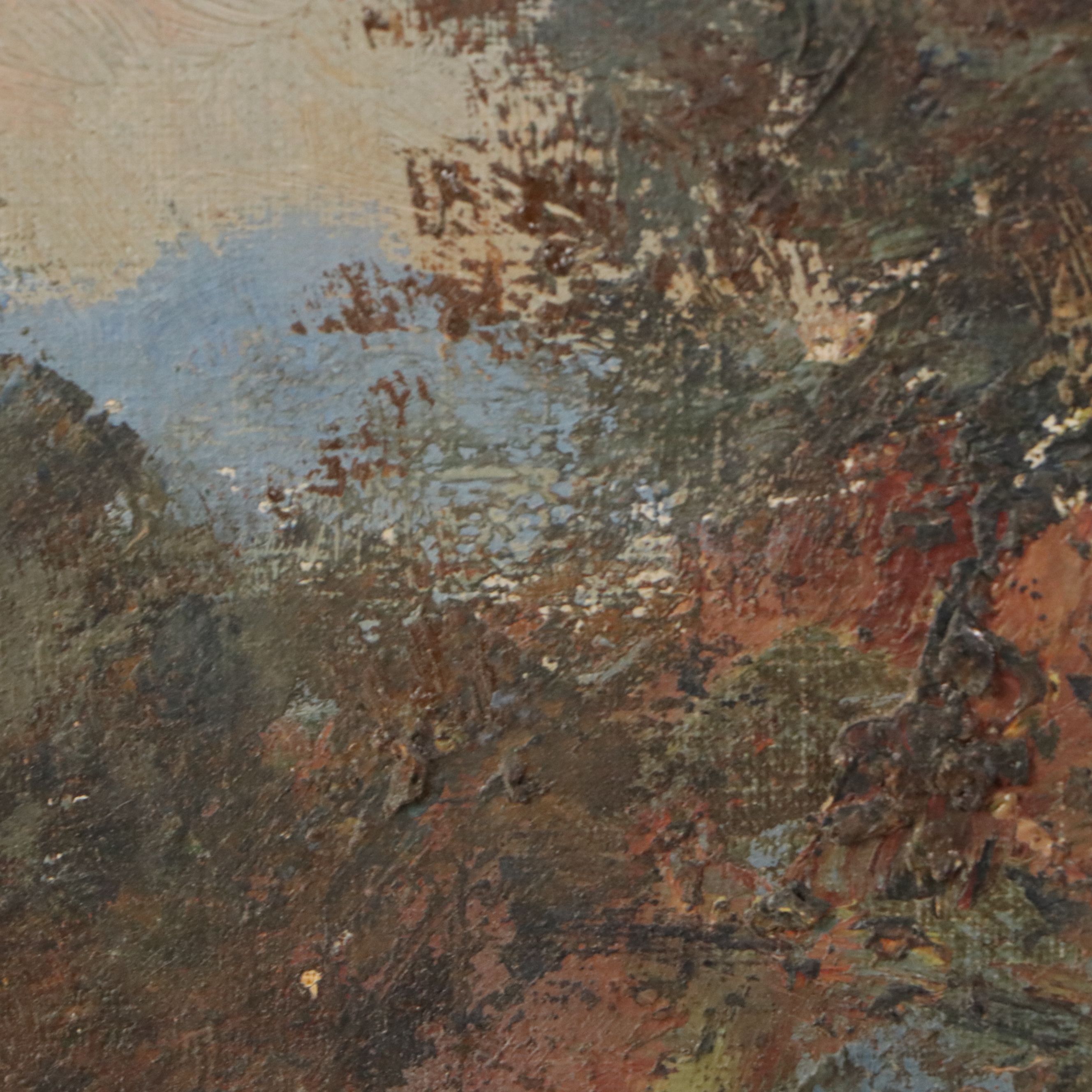 Douglas Arthur Teed Romantic Landscape Oil Painting, Late 19th/Early 20th C.