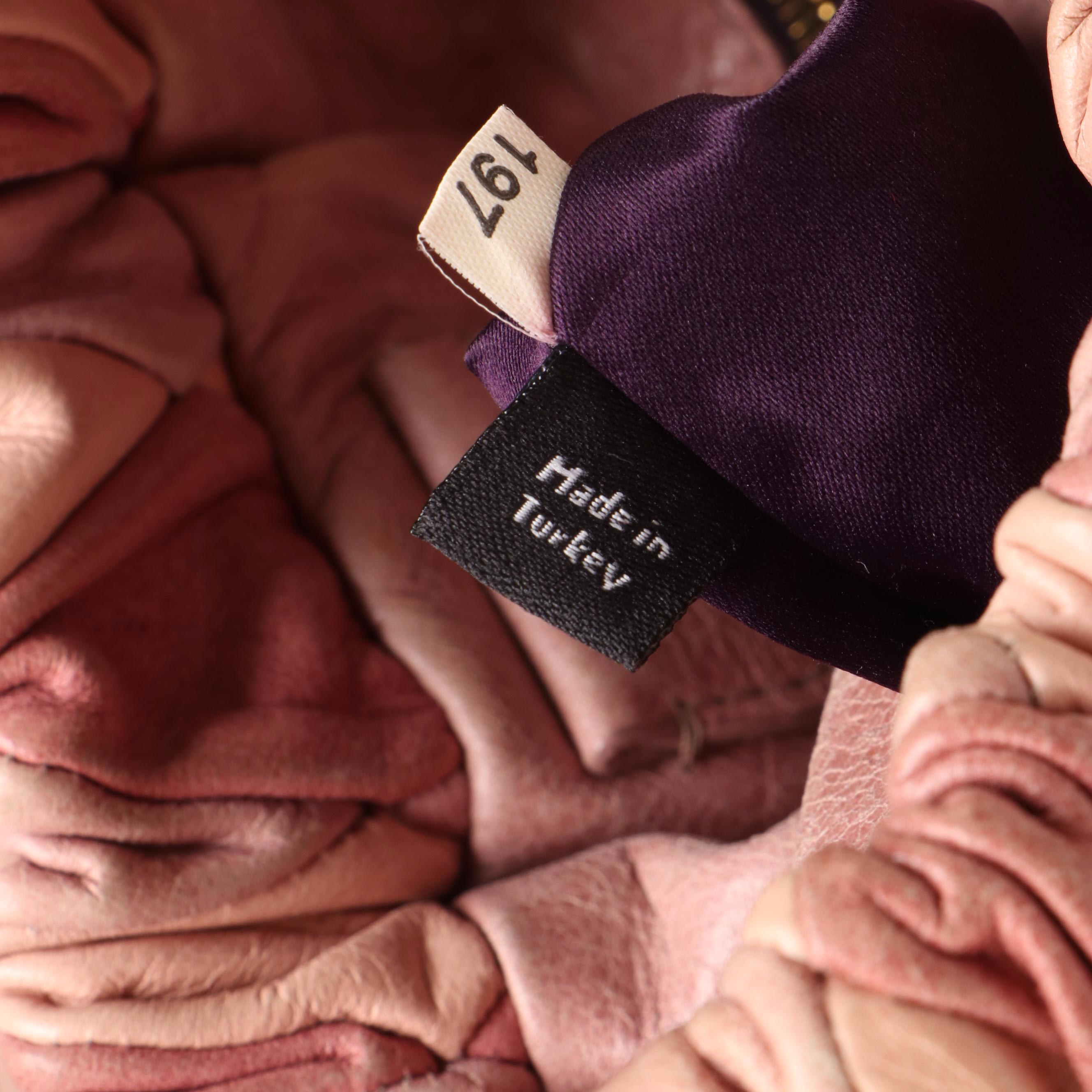 Miu Miu Harlequin Two-Way Tote in Pink Tricolored Patchwork Calfskin Leather