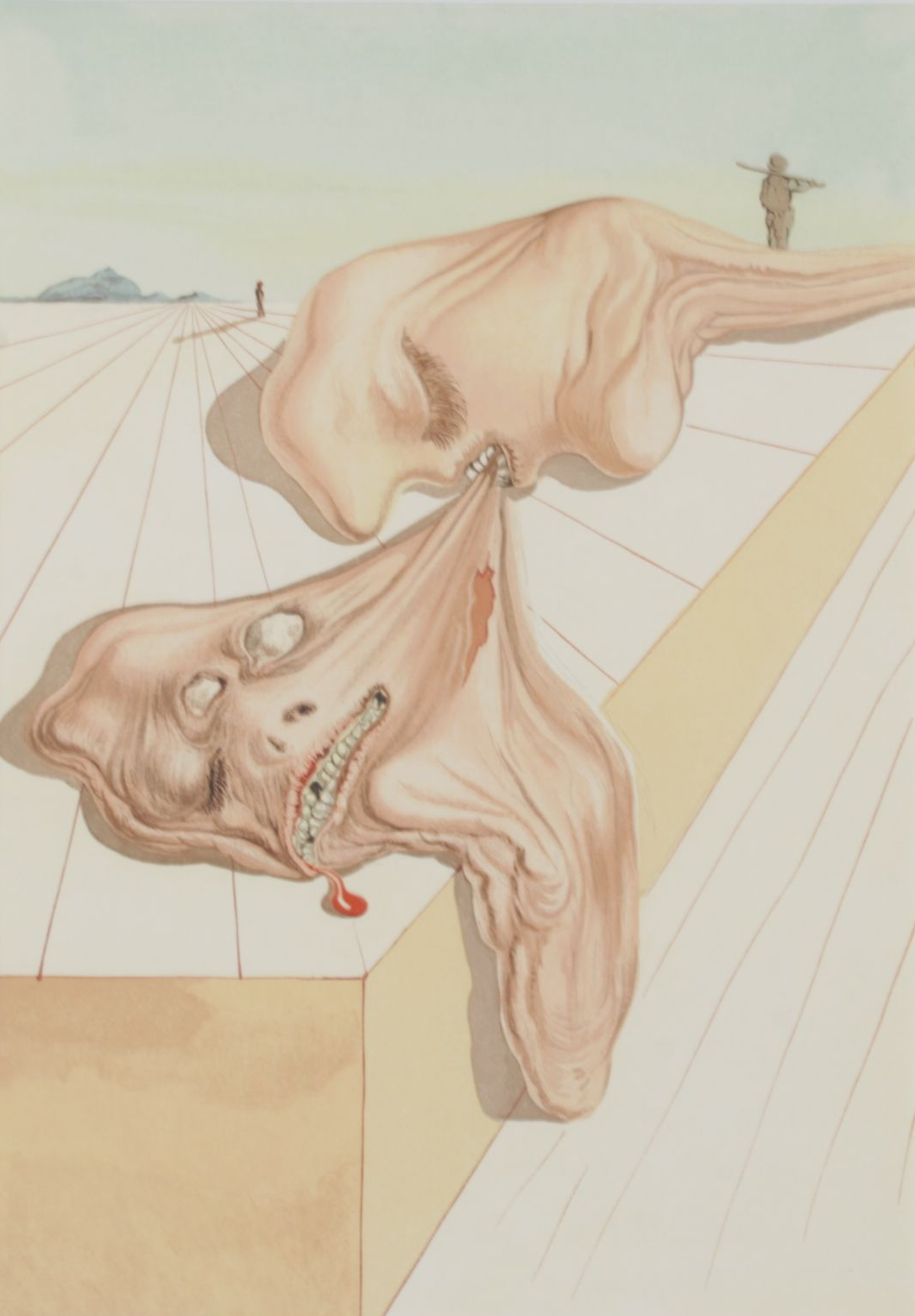 Salvador Dalí Wood Engraving "Gianni Schicchi's Bite," 1960 – 1964