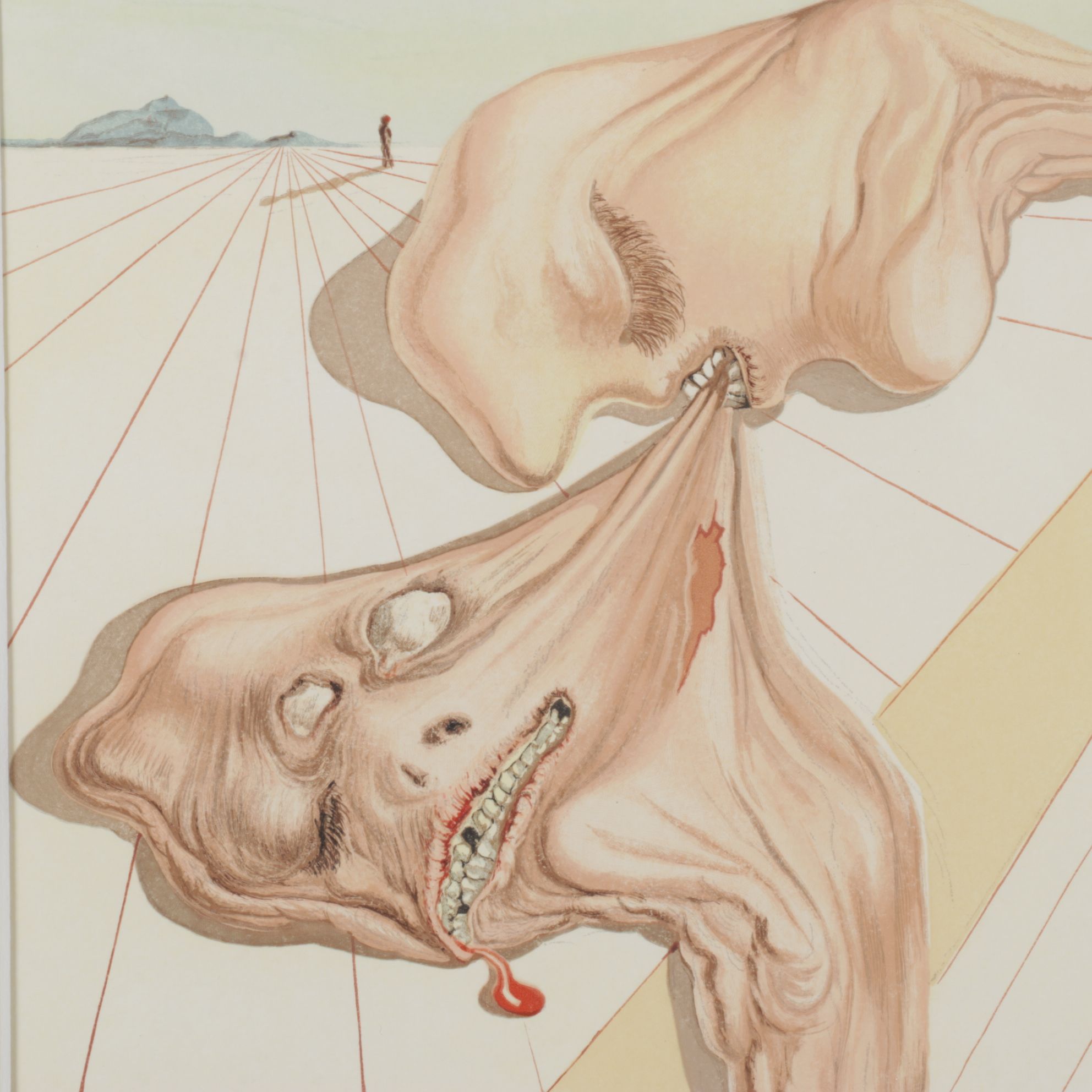 Salvador Dalí Wood Engraving "Gianni Schicchi's Bite," 1960 – 1964