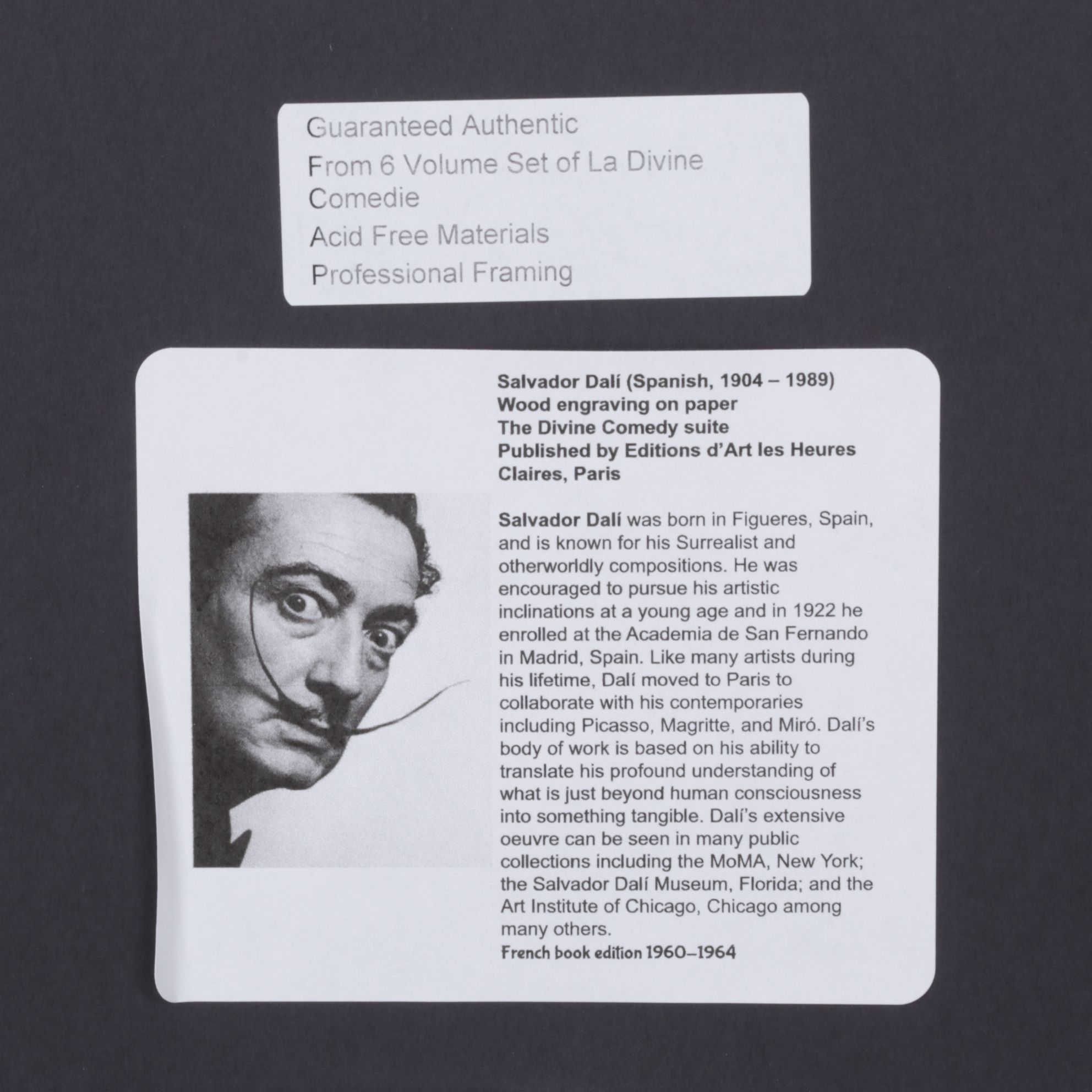 Salvador Dalí Wood Engraving "Gianni Schicchi's Bite," 1960 – 1964