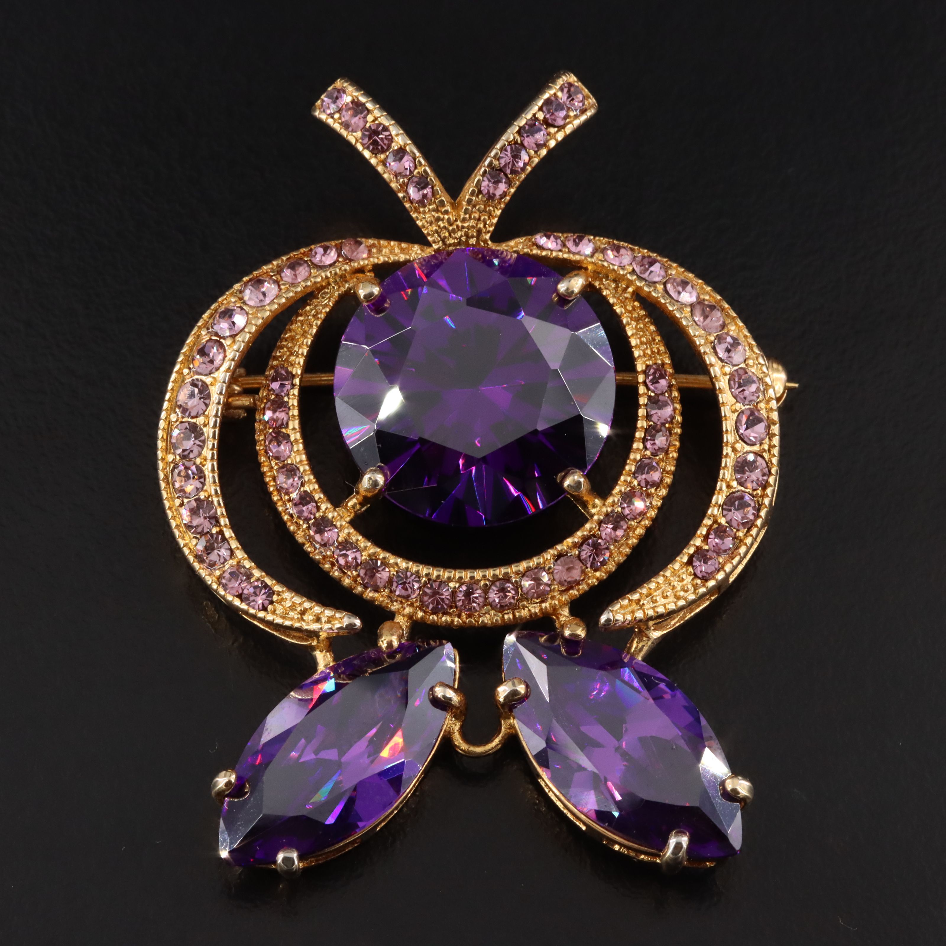 Crystal Rhinestone Converter Brooch