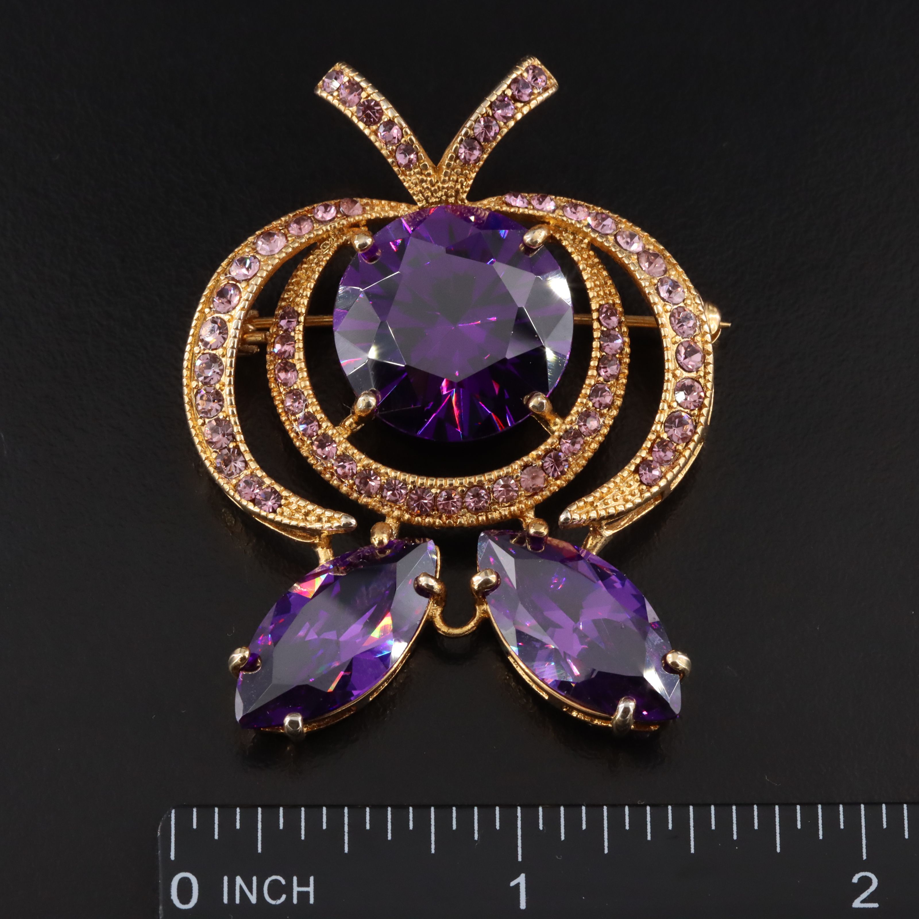 Crystal Rhinestone Converter Brooch