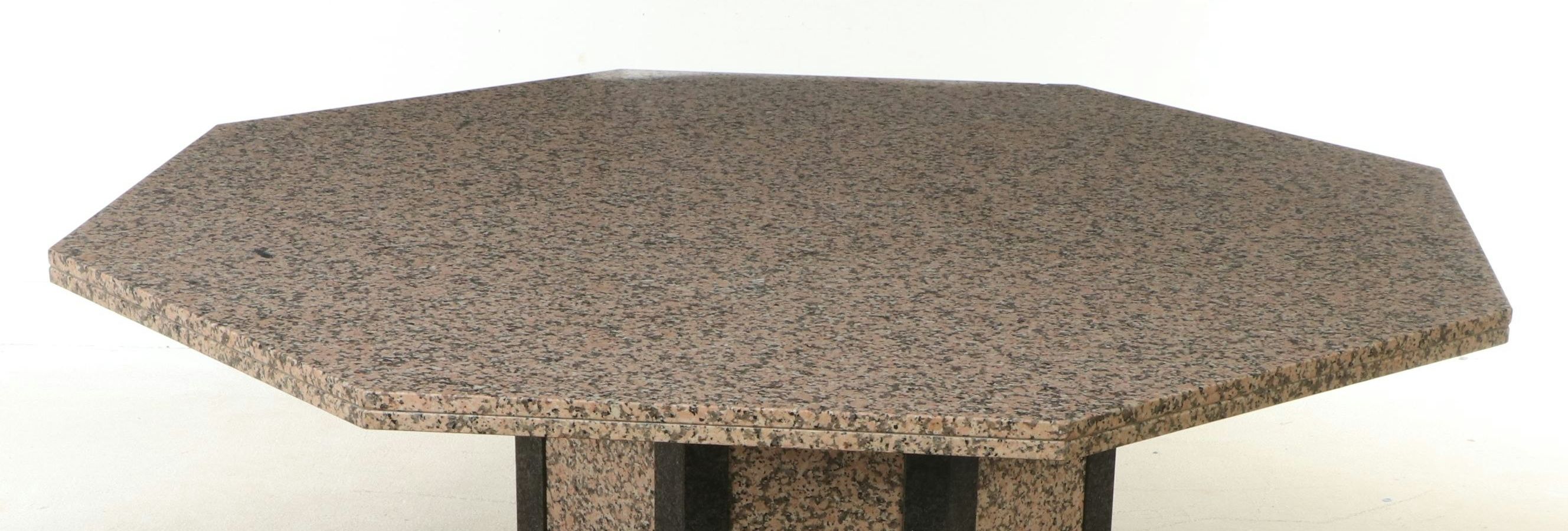 Granite and Marble Hexagonal Dining Table