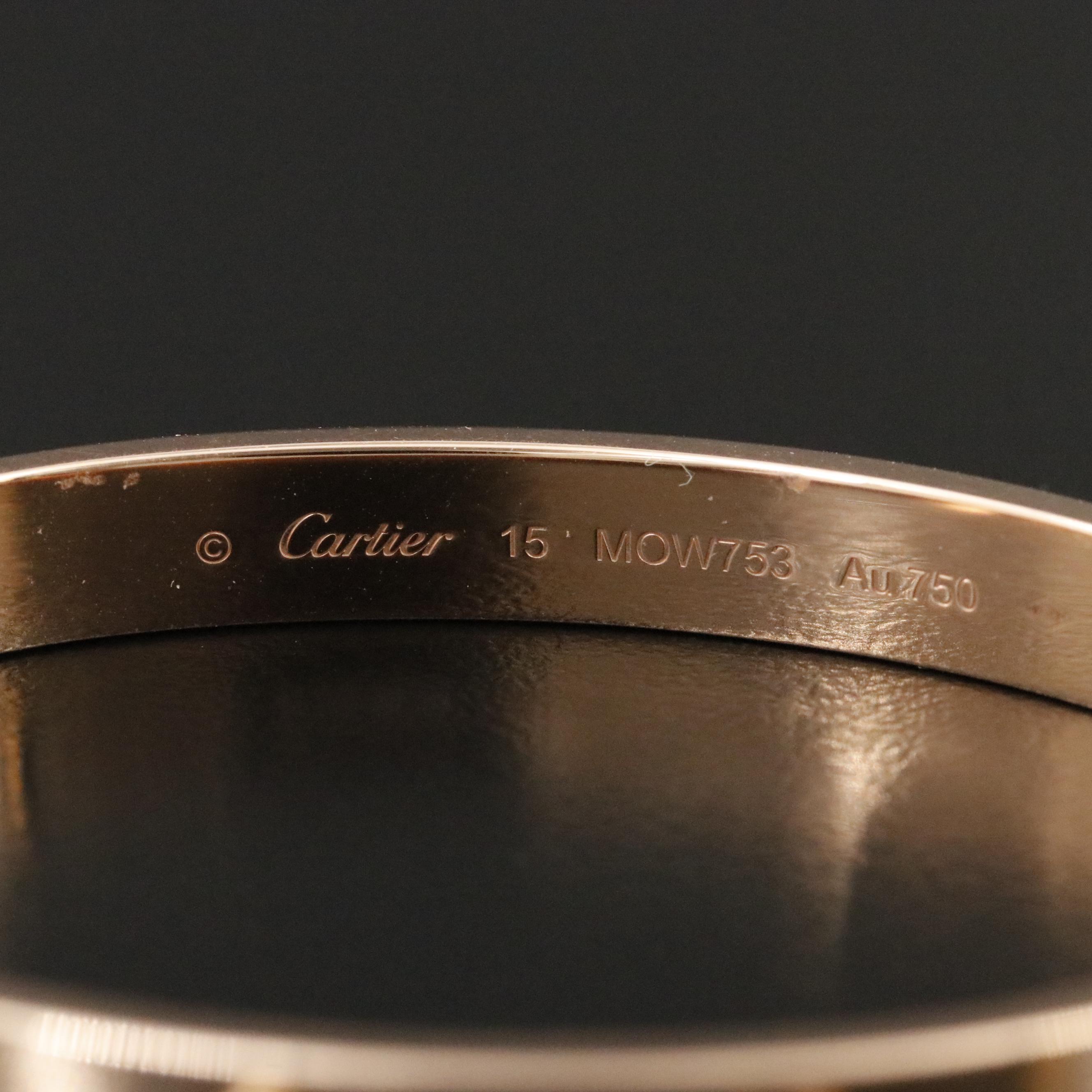 Cartier LOVE 18K Rose Gold Bracelet with COA