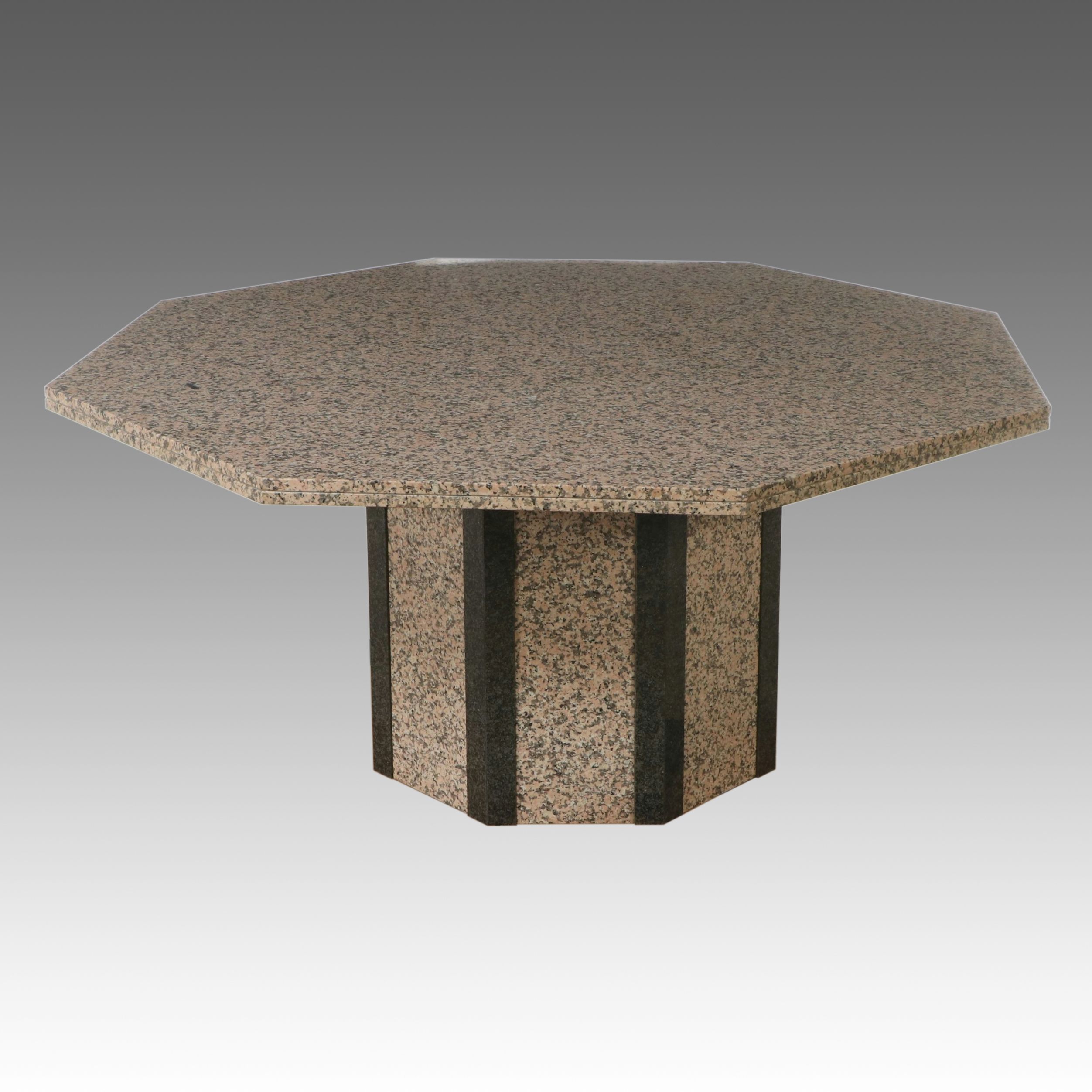 Granite and Marble Hexagonal Dining Table