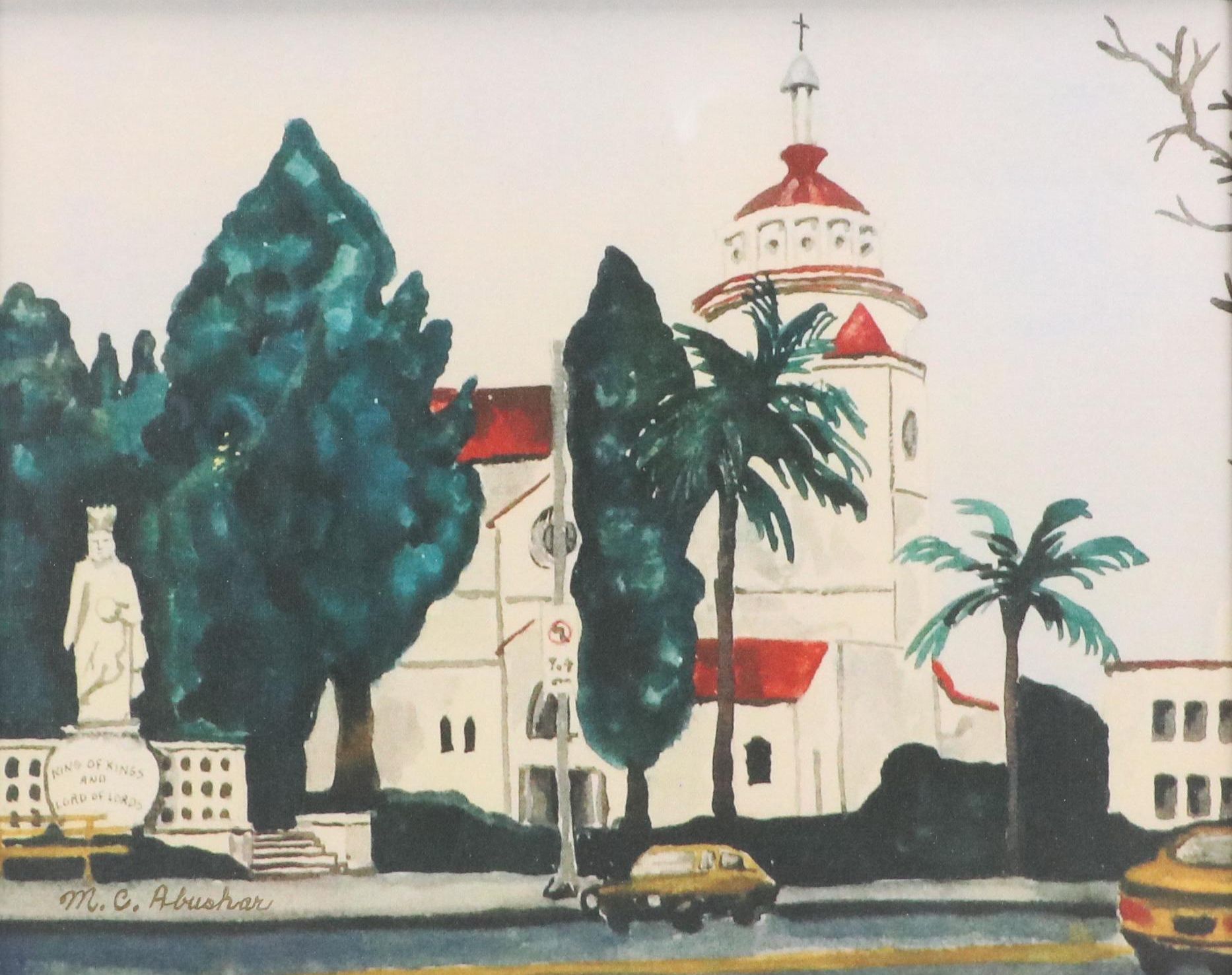 M.C. Abushar Digital Print "Christ the King Church," 21st Century