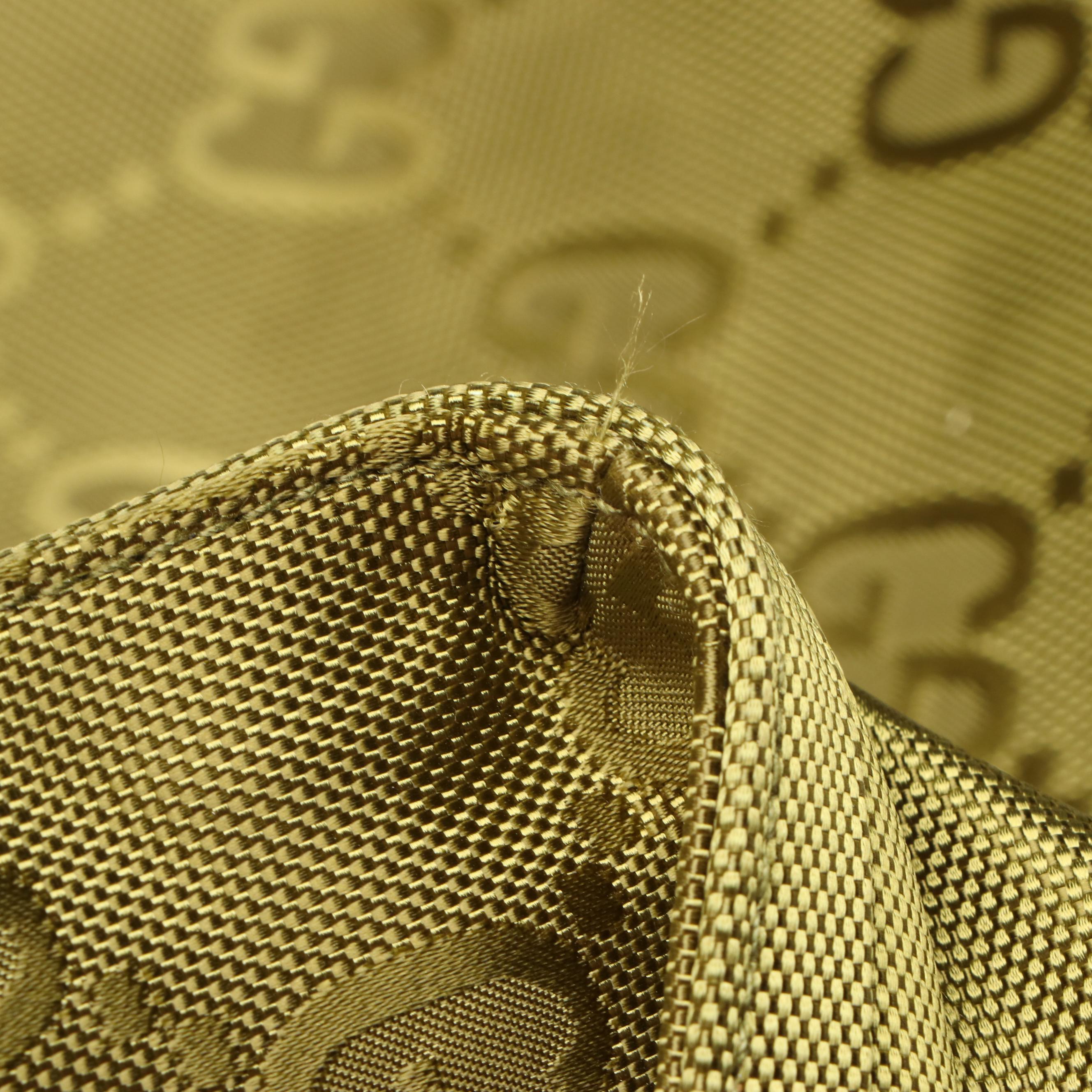 Gucci Off the Grid Two-Way Tote in Jumbo GG Green Econyl Nylon and Leather Trim