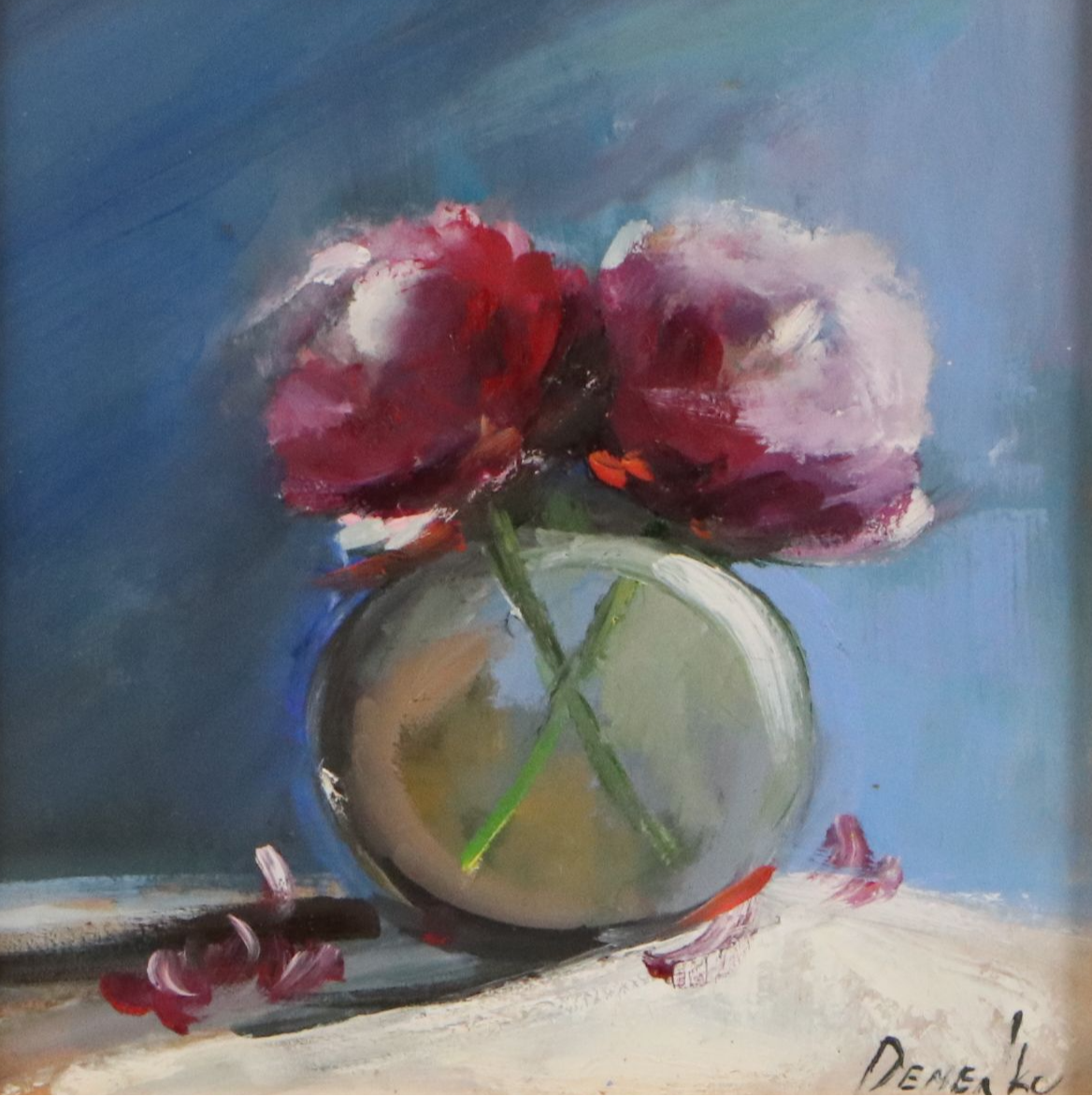 Natalia Demenko Floral Still Life Oil Painting, 21st Century