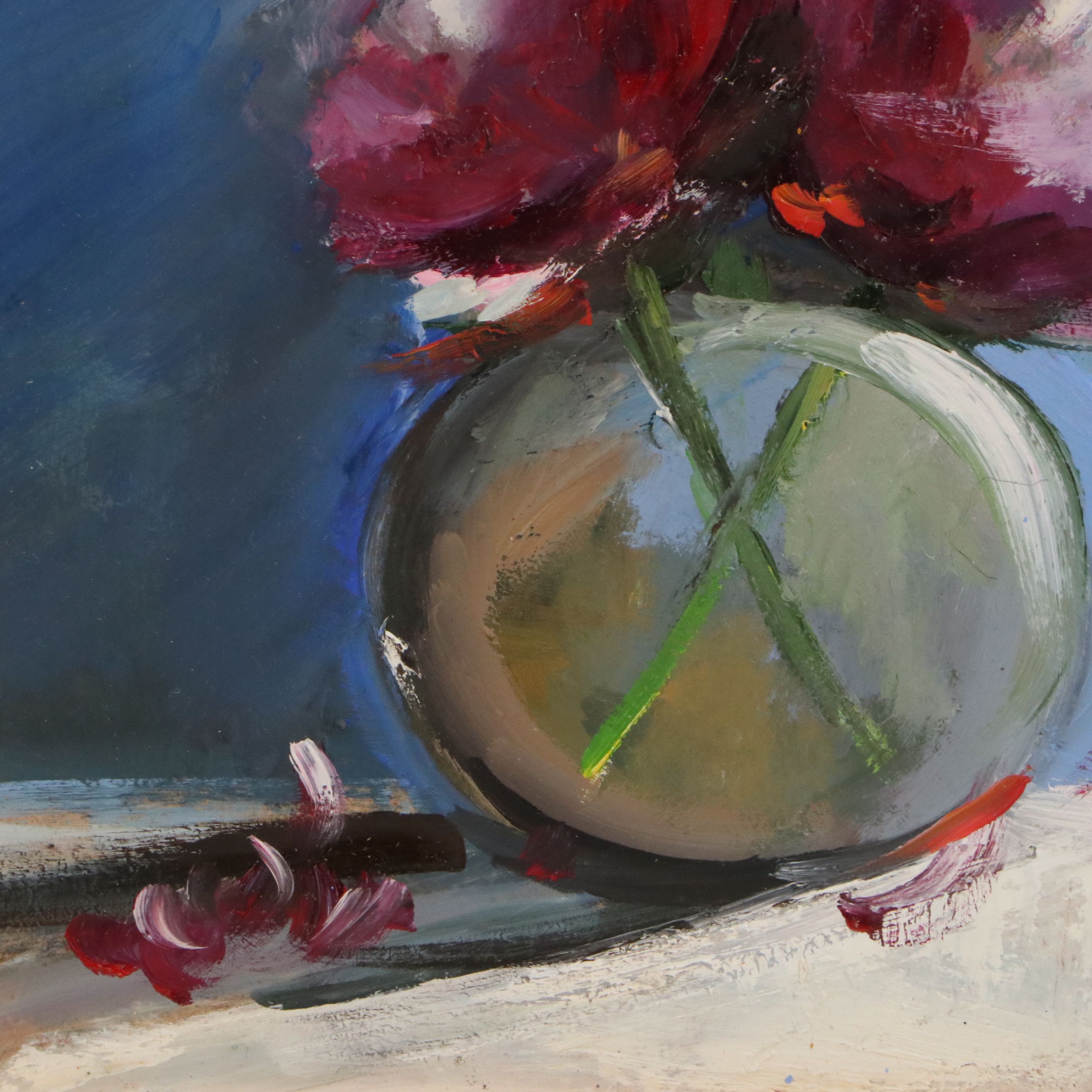 Natalia Demenko Floral Still Life Oil Painting, 21st Century