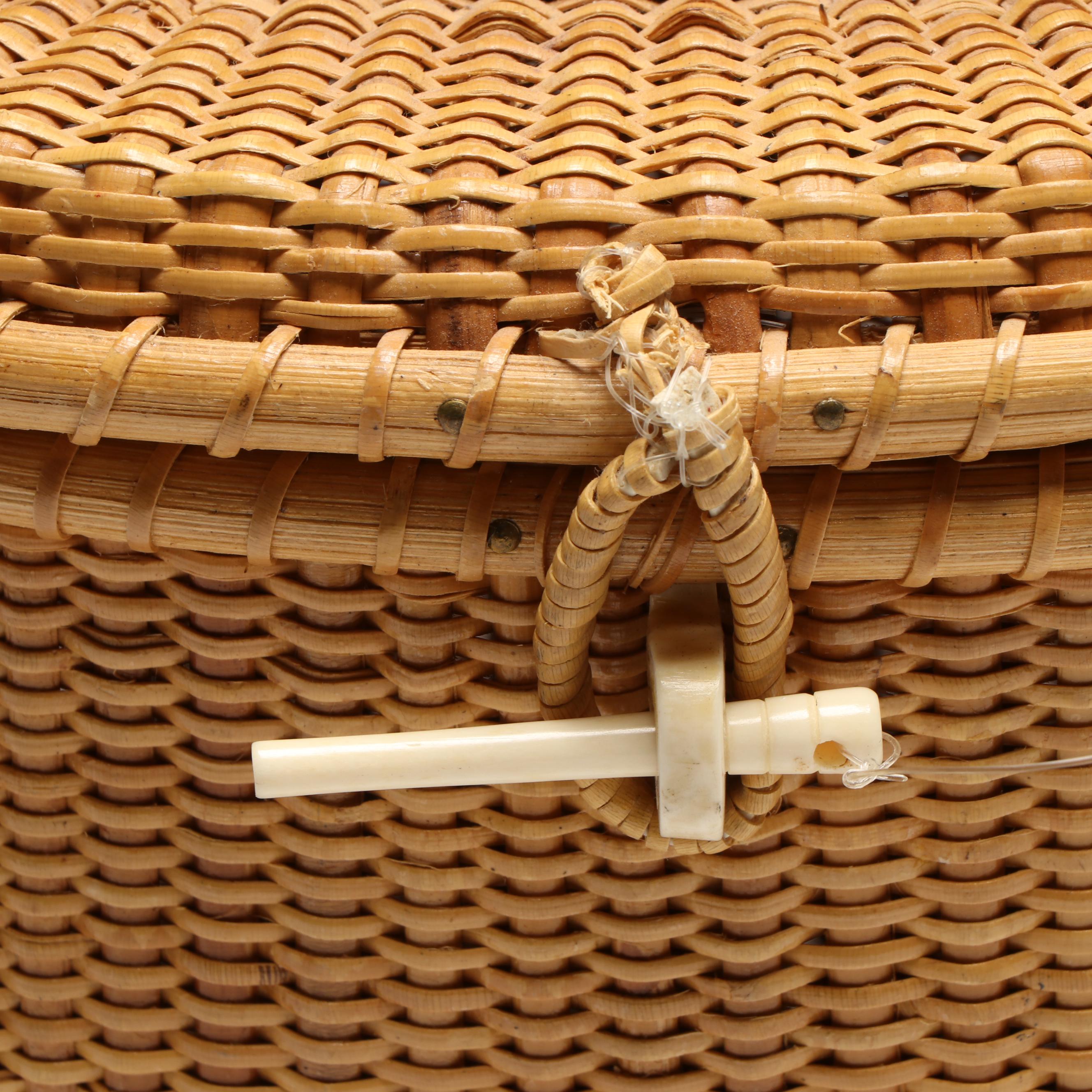 South Carolina Nantucket Style and Gullah Sweetgrass Missionary Bag Style Basket
