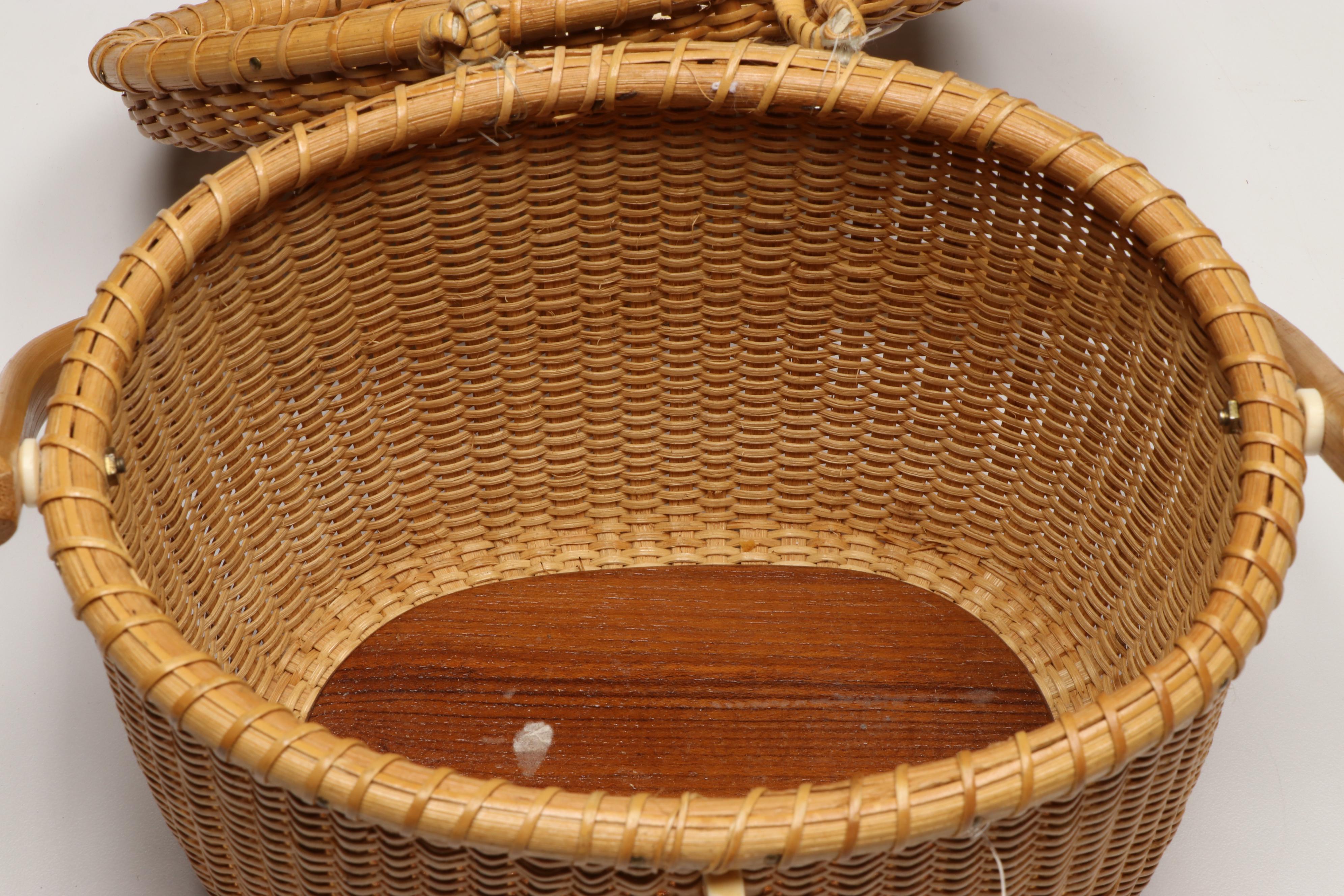 South Carolina Nantucket Style and Gullah Sweetgrass Missionary Bag Style Basket