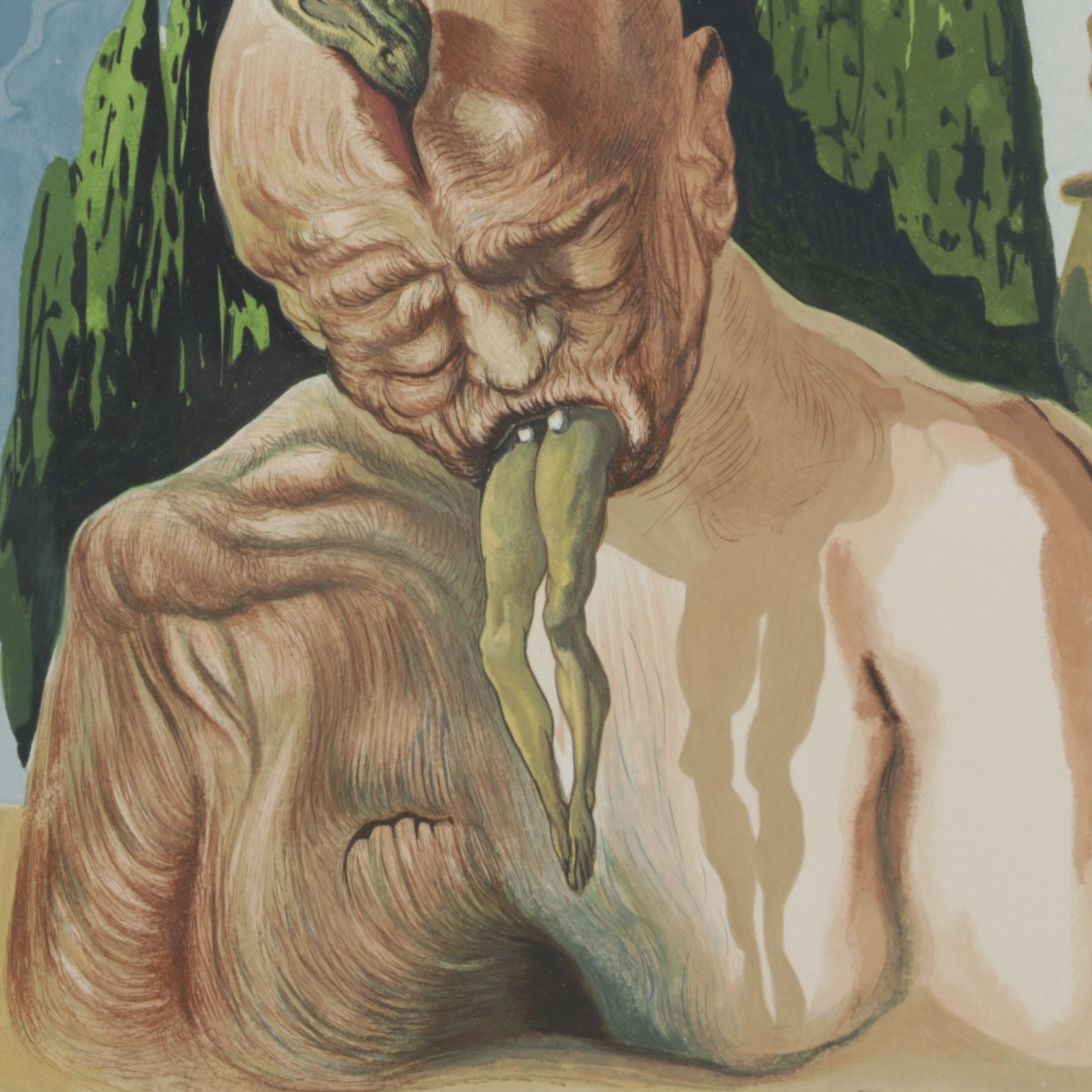 Salvador Dalí Wood Engraving "A Logician Devil", 1960-64