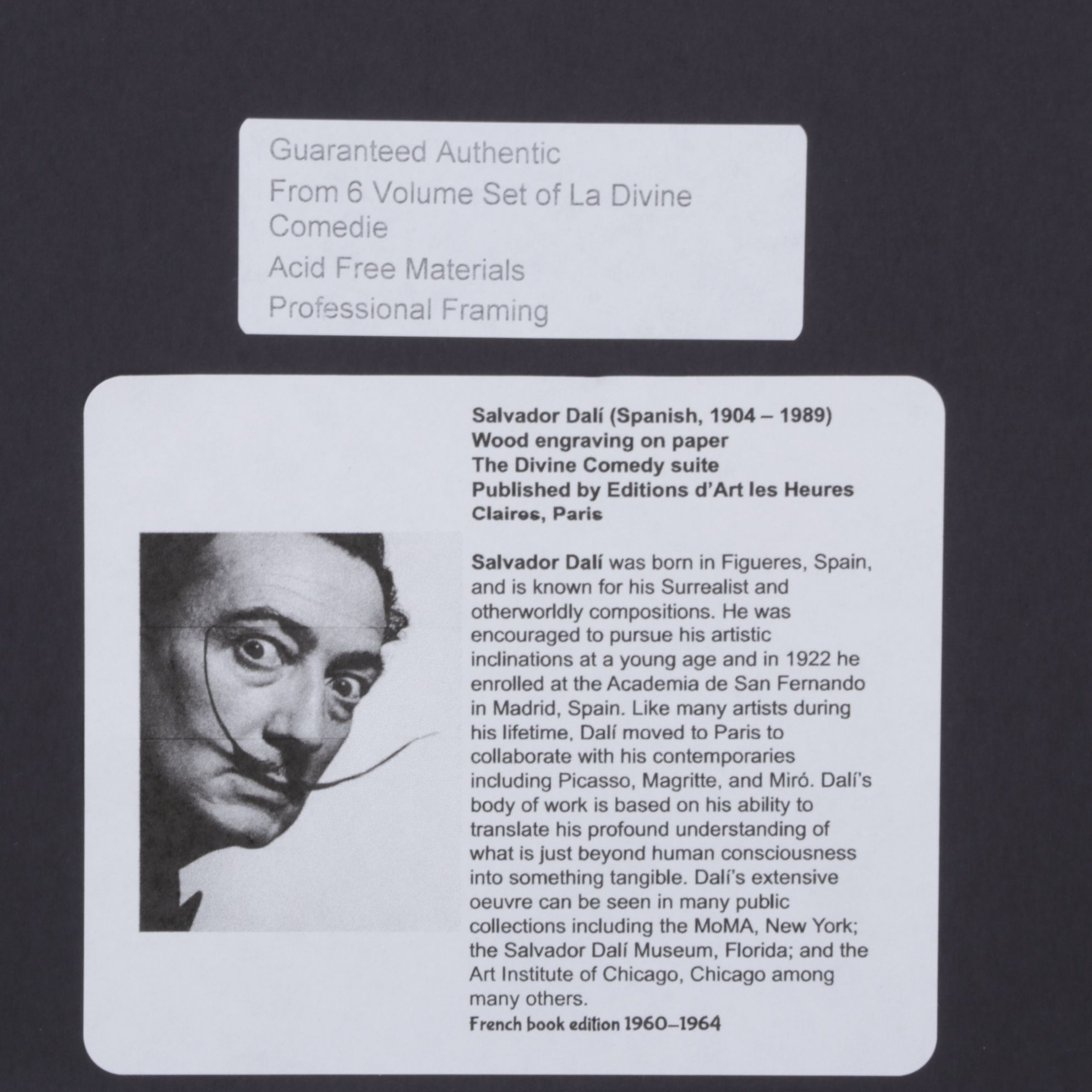 Salvador Dalí Wood Engraving "A Logician Devil", 1960-64