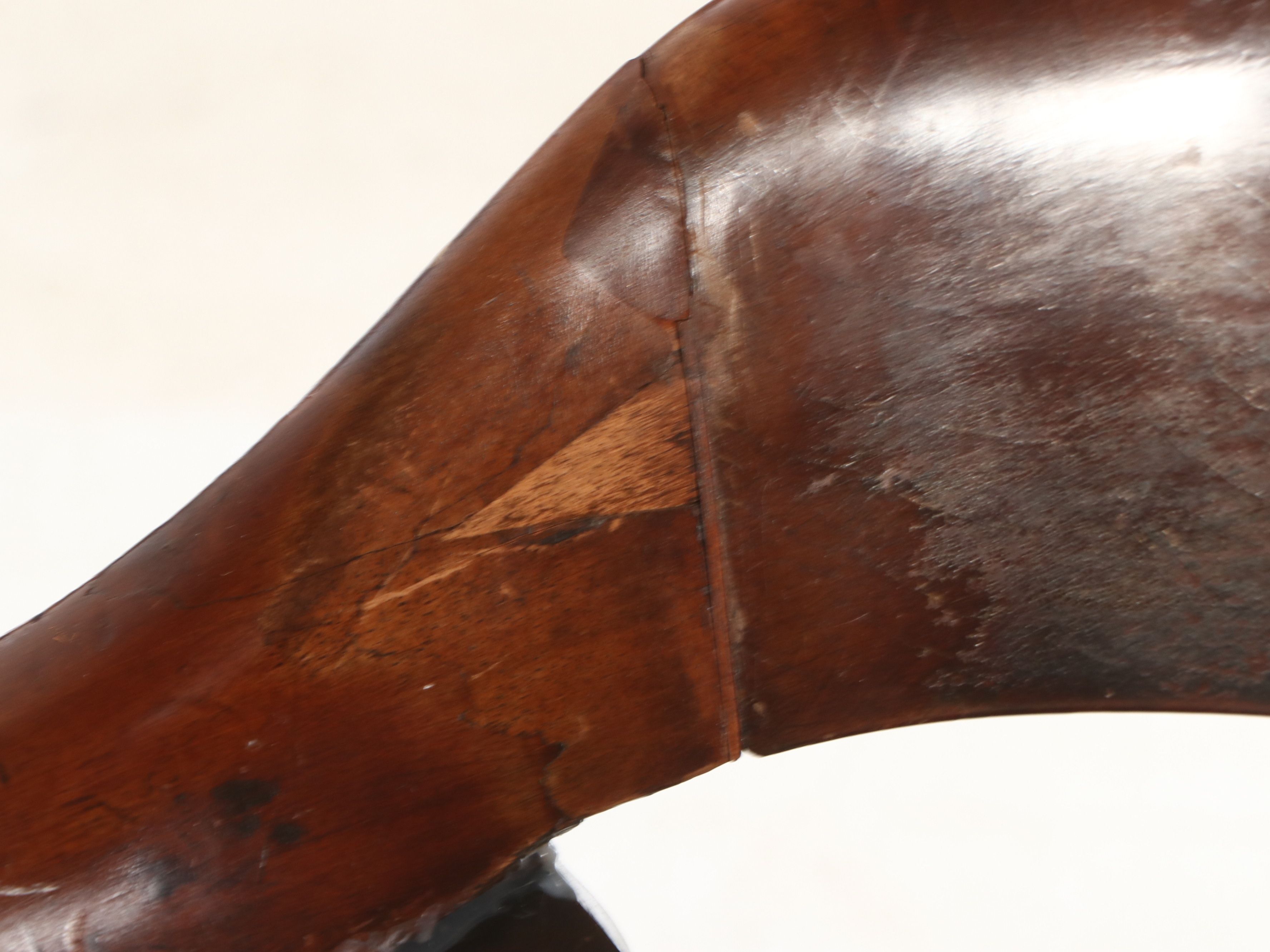 Victorian Style Walnut Finish Swivel Desk Chair, Late 19th/Early 20th Century