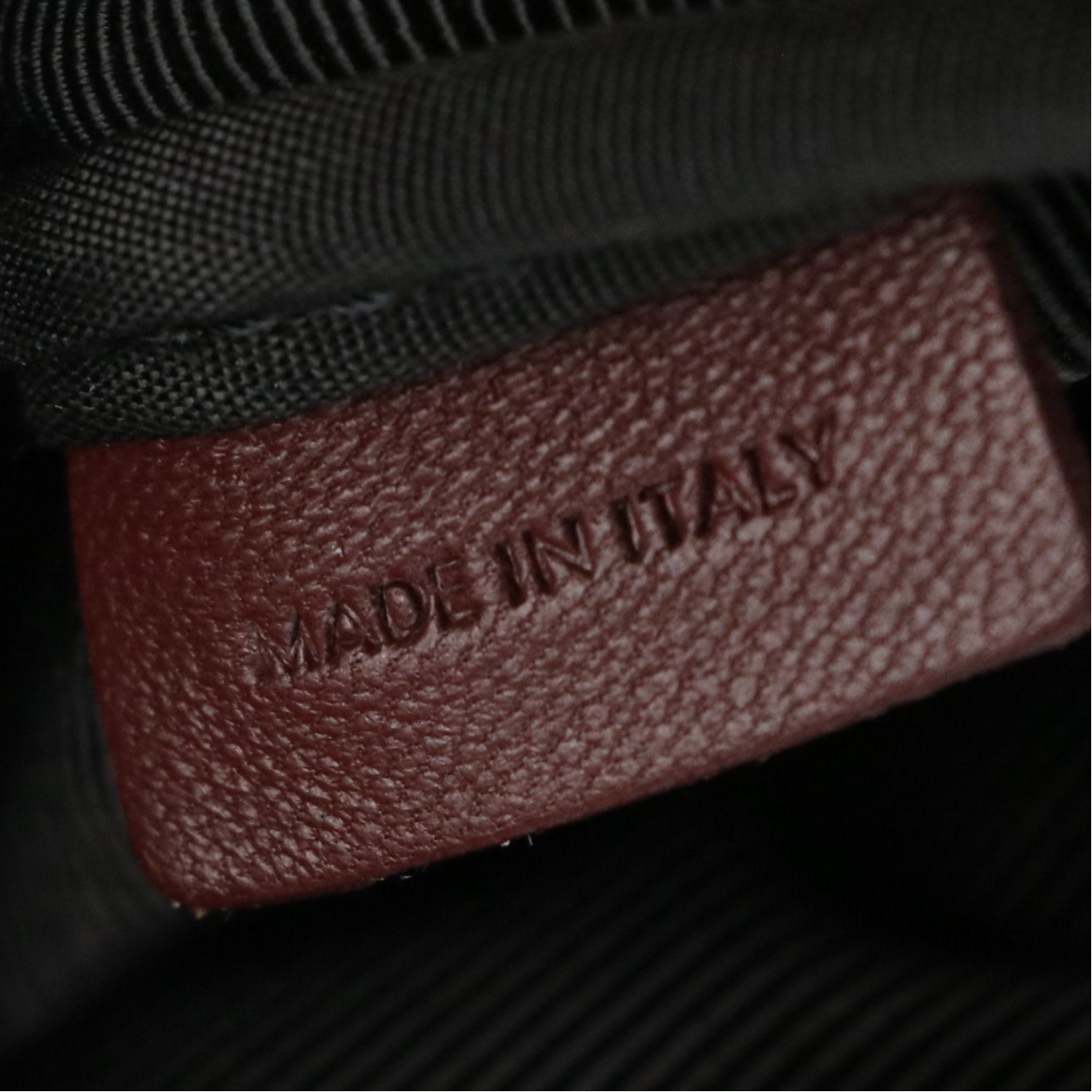 Céline Trio Zip Crossbody Bag in Burgundy Lambskin Leather