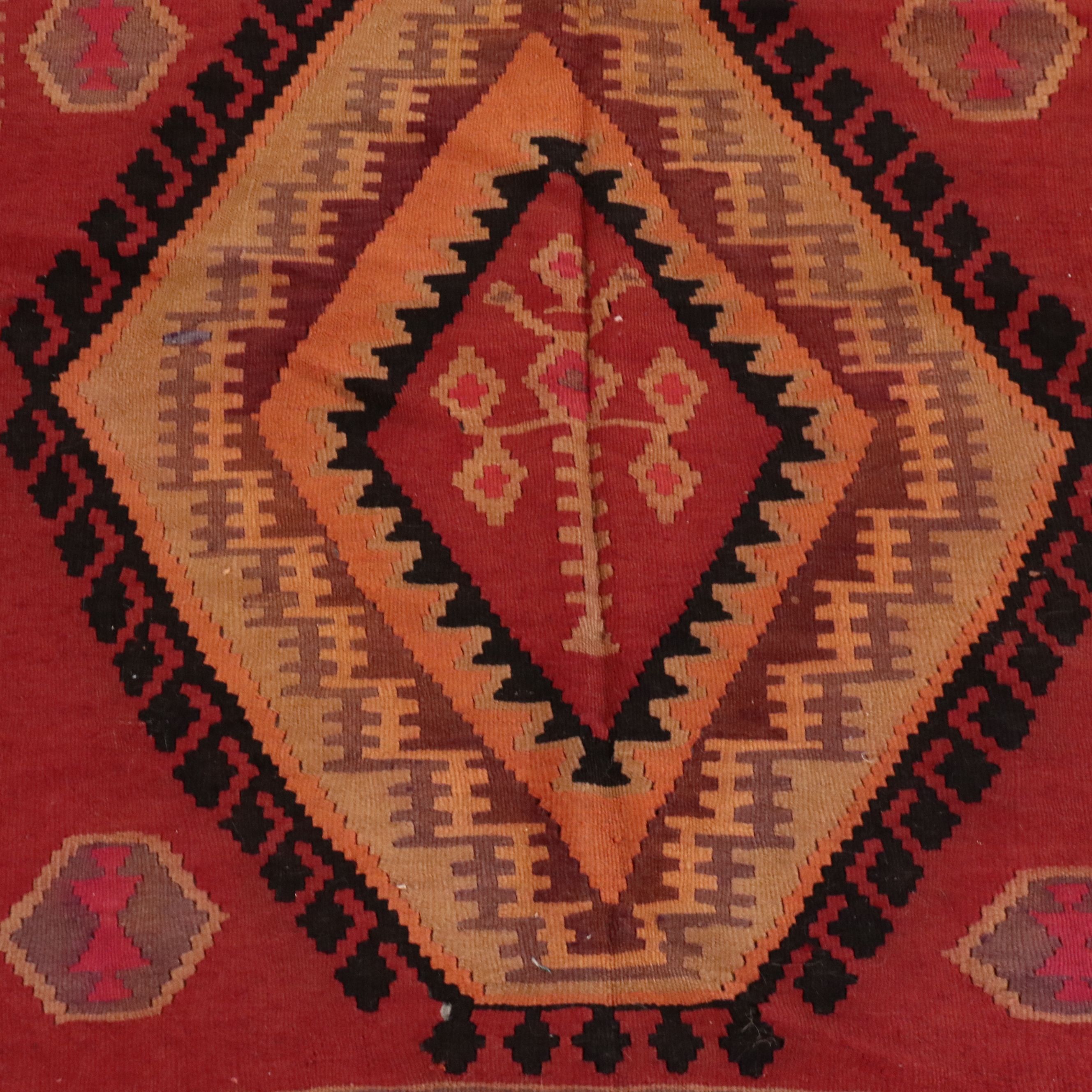 5'5 x 8'9 Handwoven Turkish Bakhtiari Kilim Area Rug