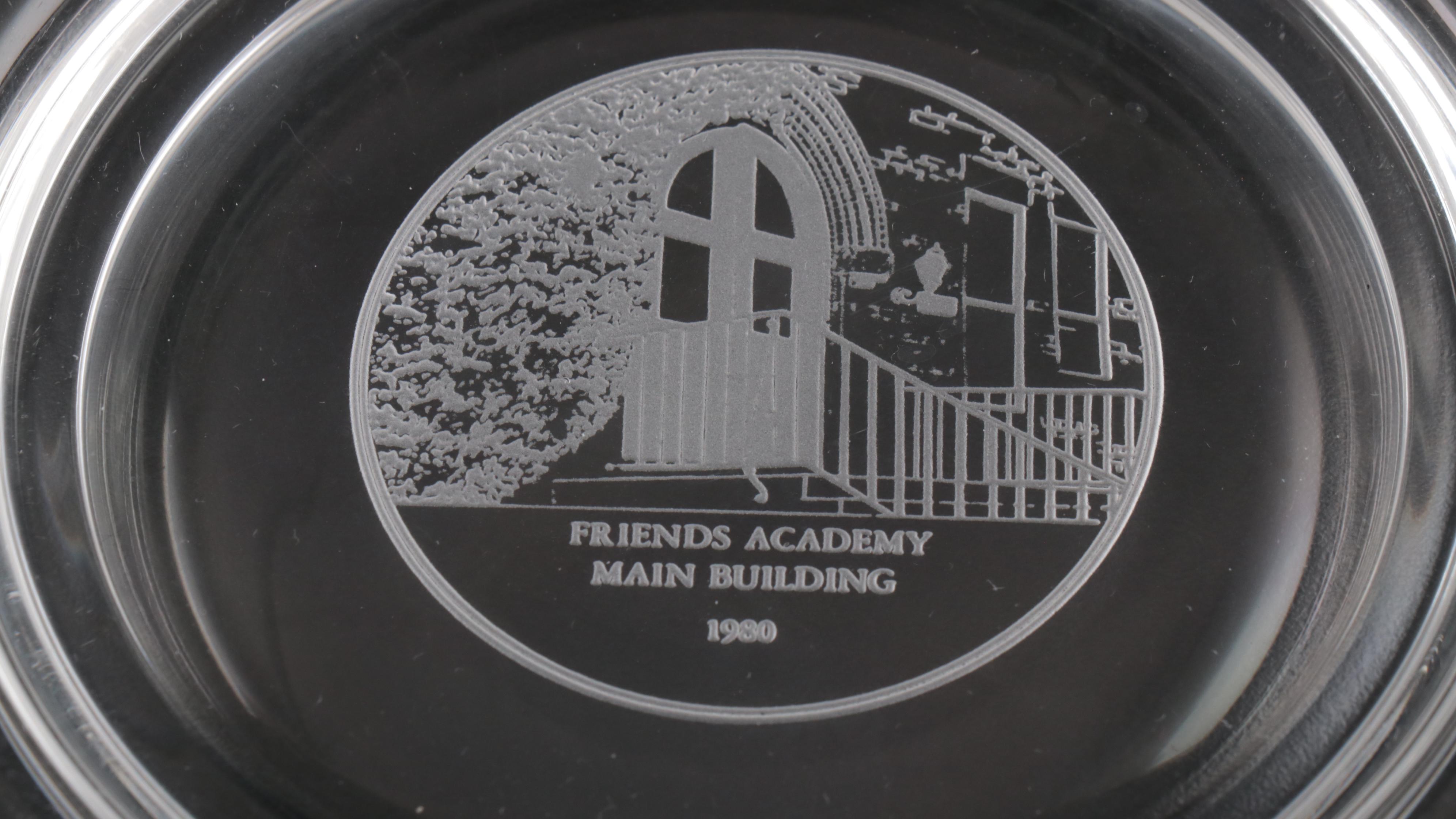 Tiffany & Co. Honeycomb Chargers with Val St. Lambert Commemorative Plates