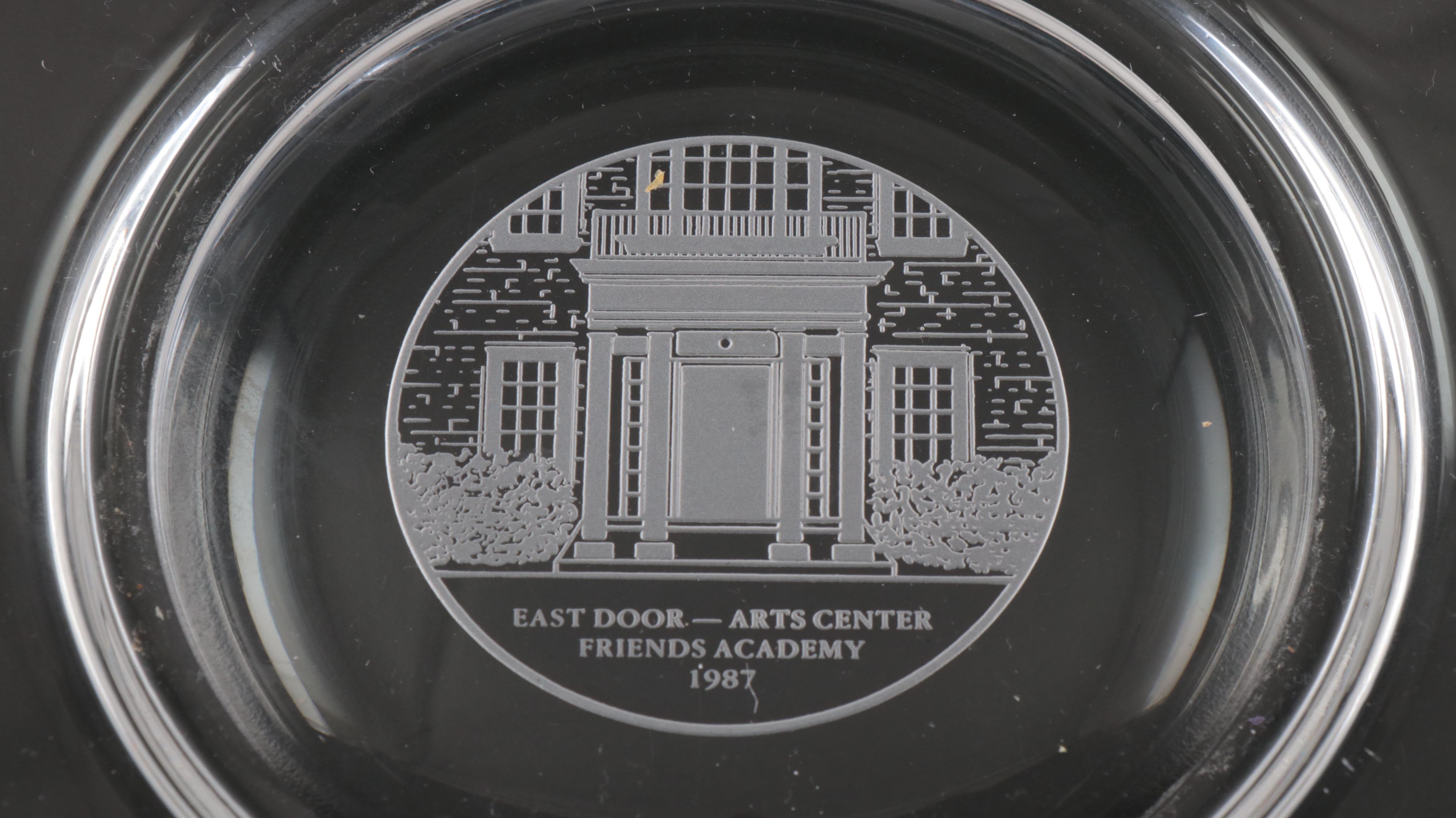 Tiffany & Co. Honeycomb Chargers with Val St. Lambert Commemorative Plates