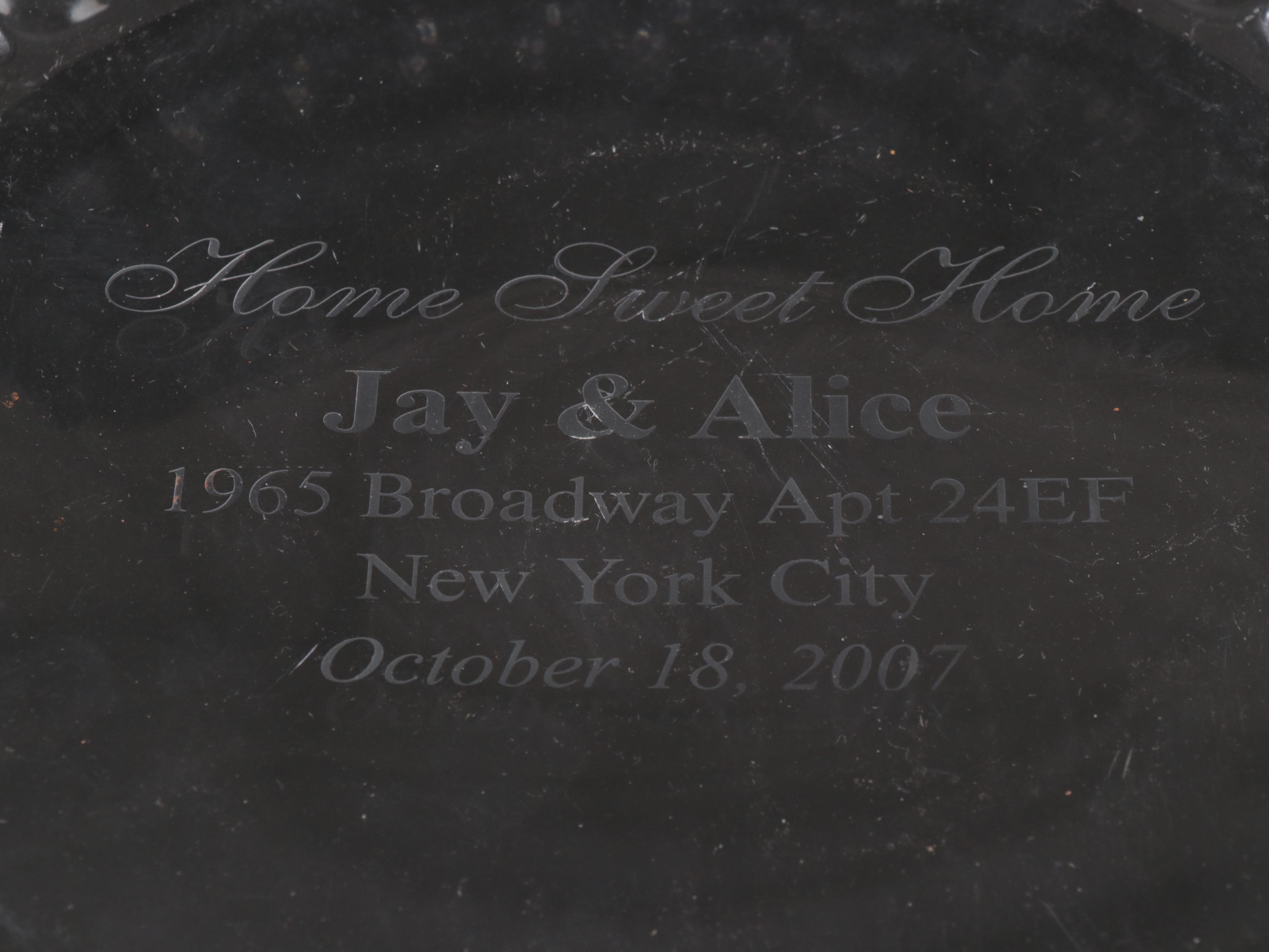 Tiffany & Co. Honeycomb Chargers with Val St. Lambert Commemorative Plates