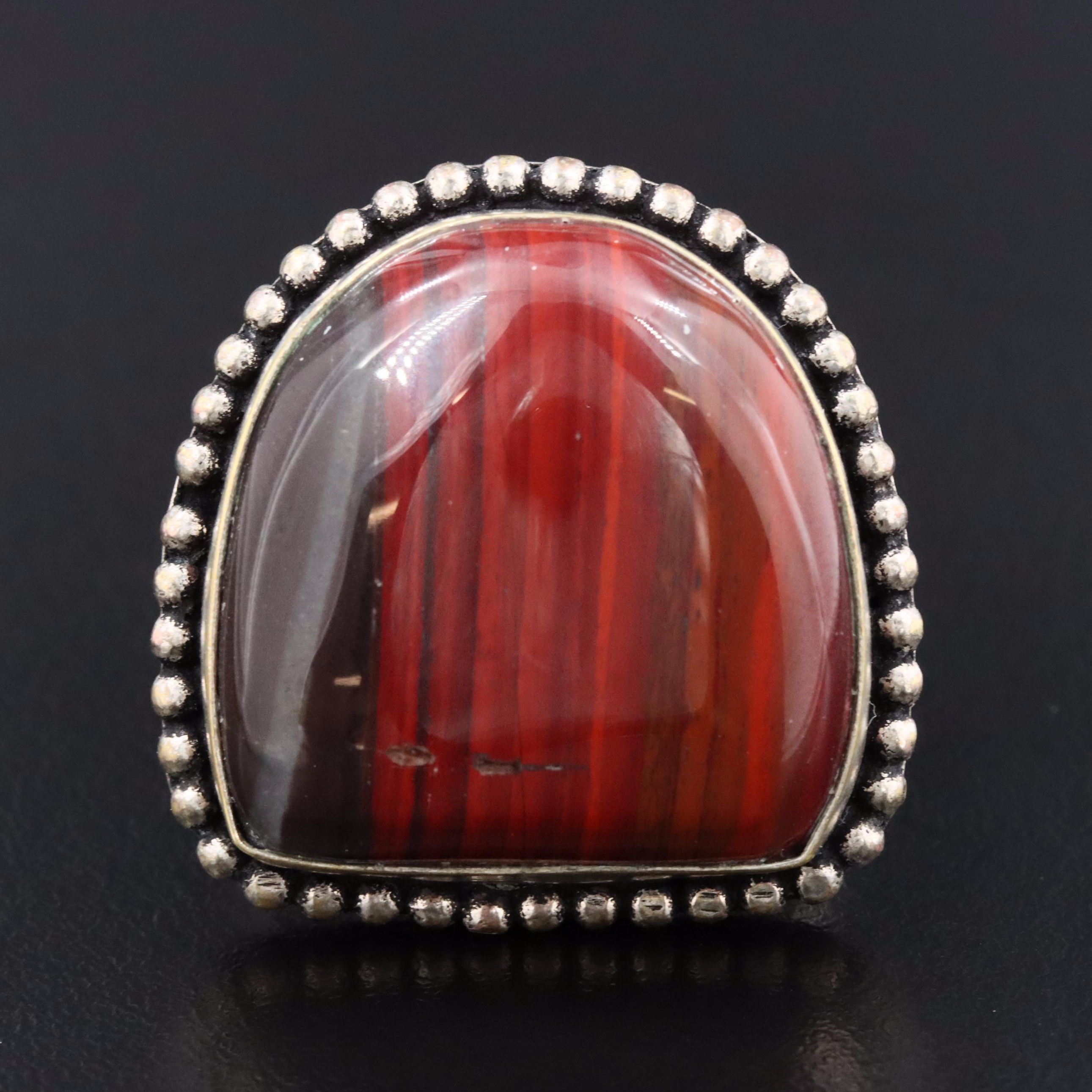 Sterling Jasper Ring