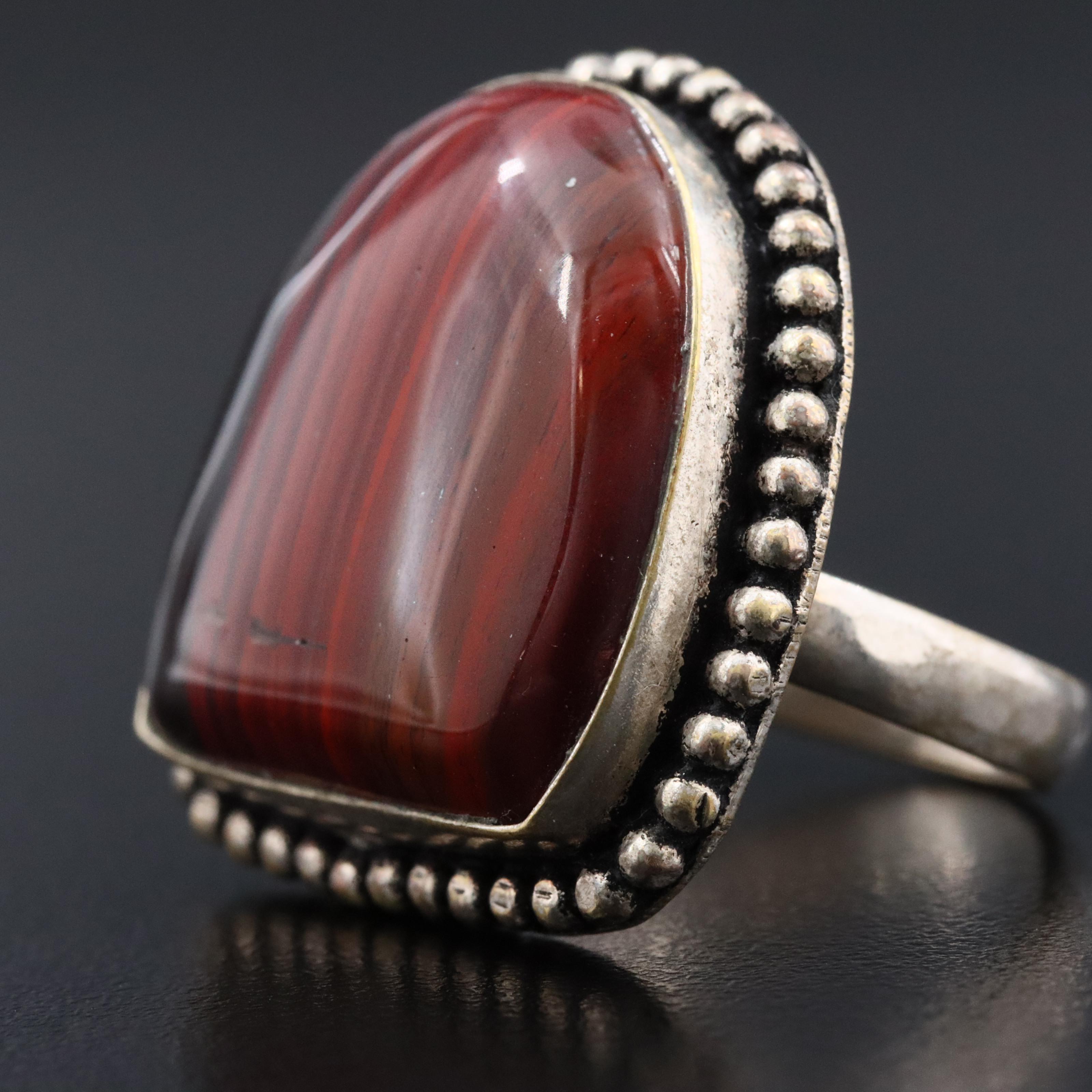 Sterling Jasper Ring