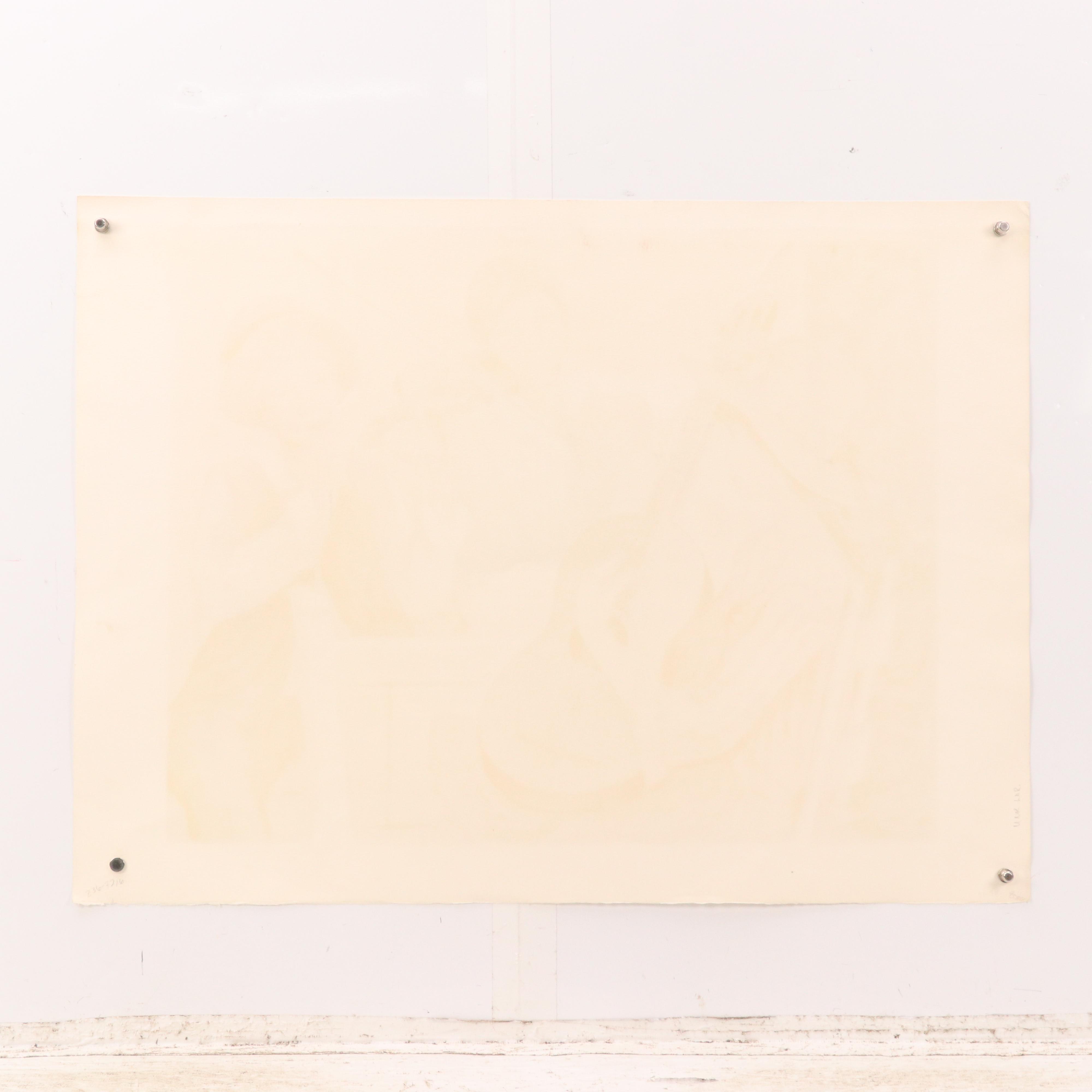 Jacques Lalande Figural Lithograph of Musicians